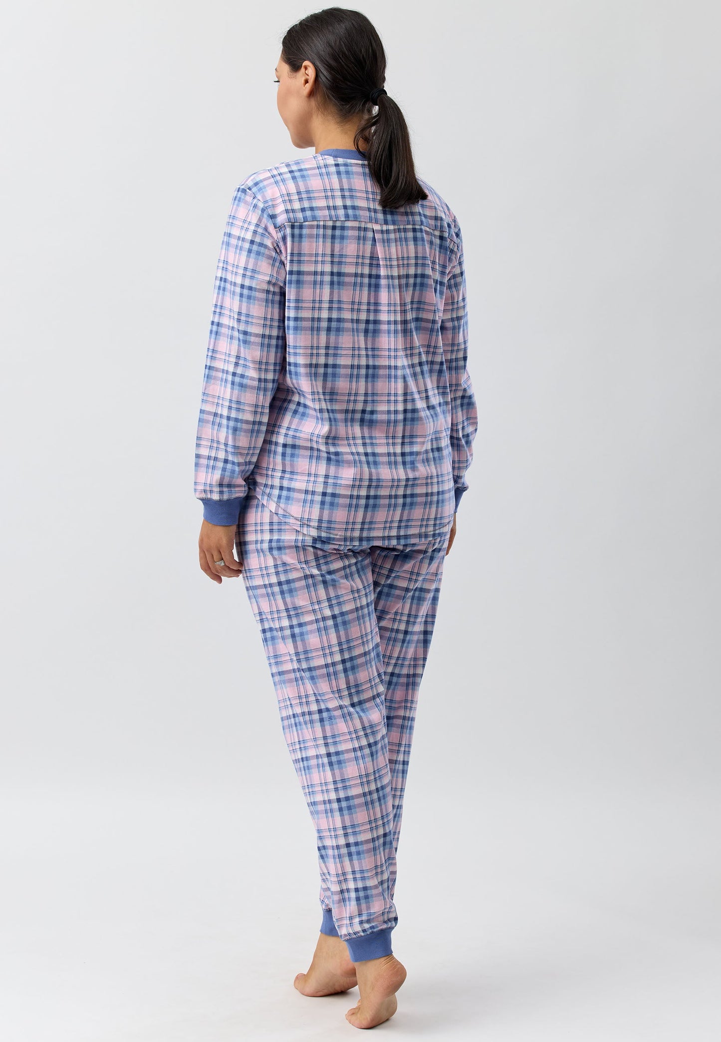 CHECK SKI PJ SET BLUE - SK102C5