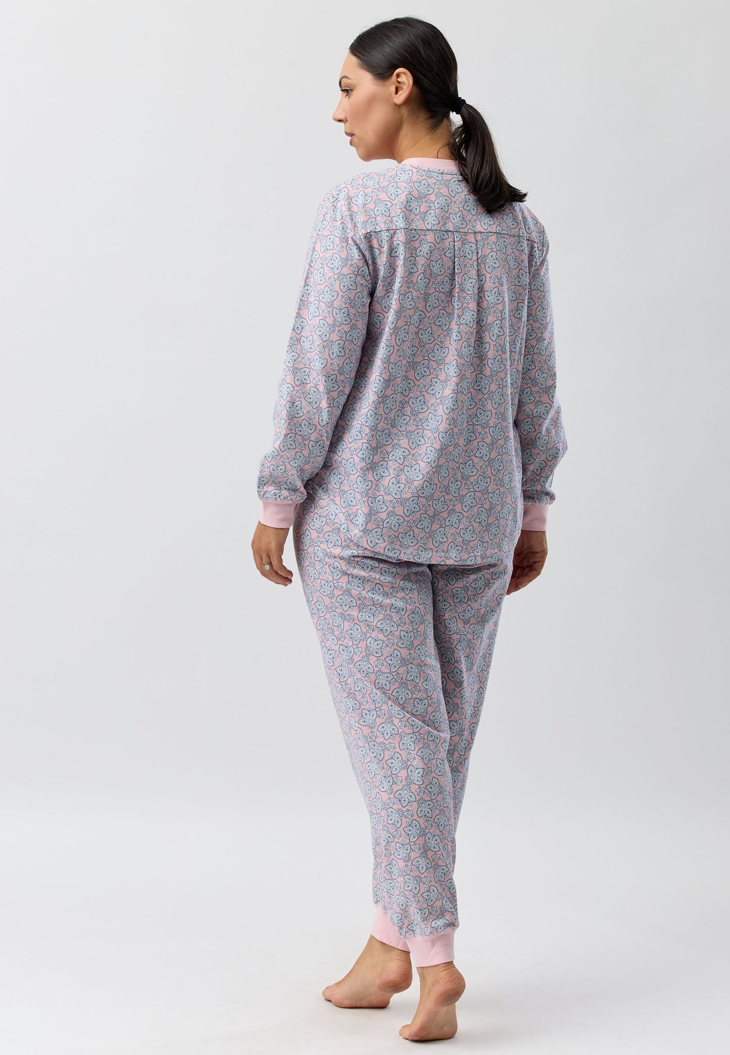 PAISLEY SKI PJ SET PINK - SK102P5