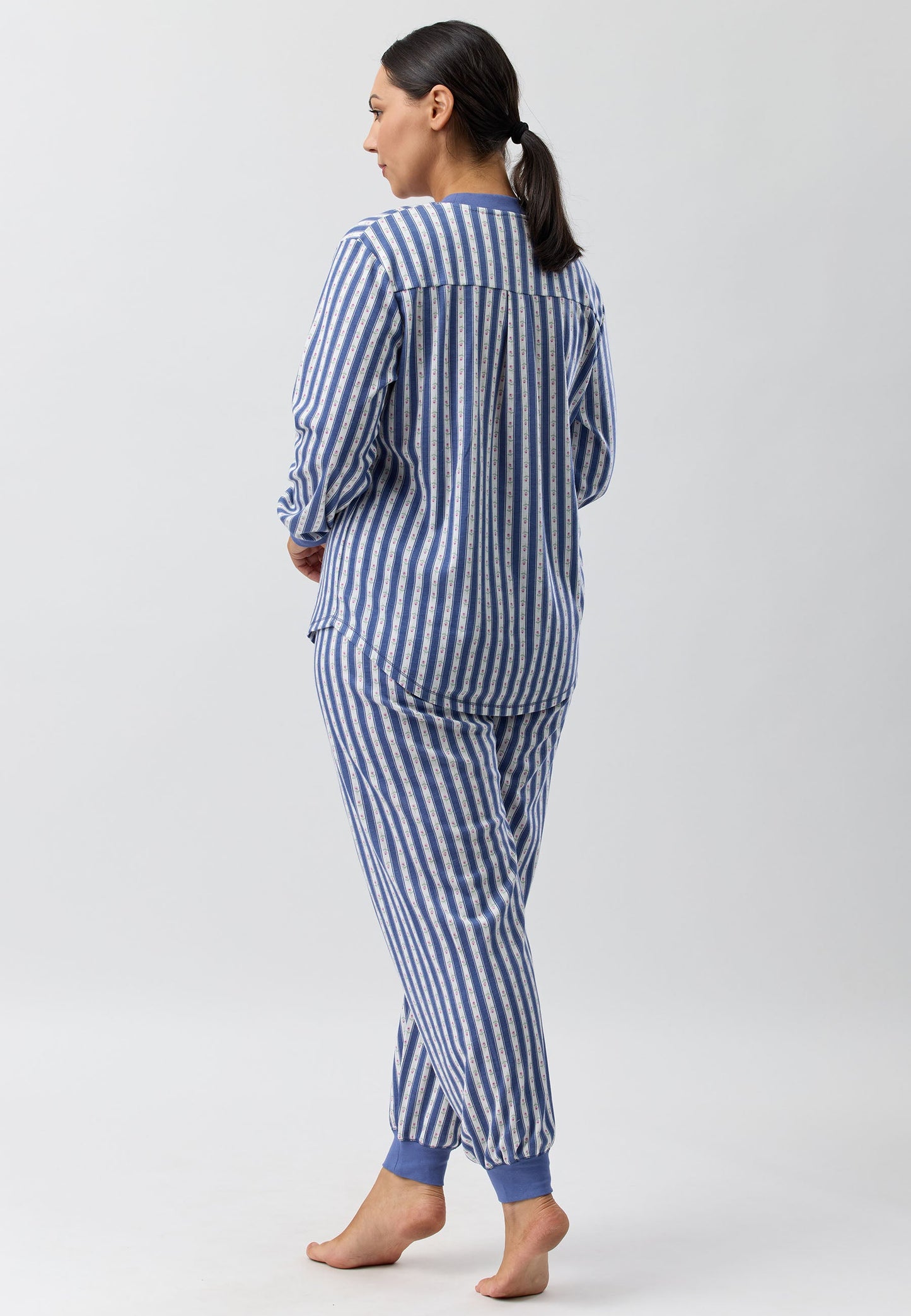 ROSE STRIPE SKI PJ SET NAVY - SK102R5
