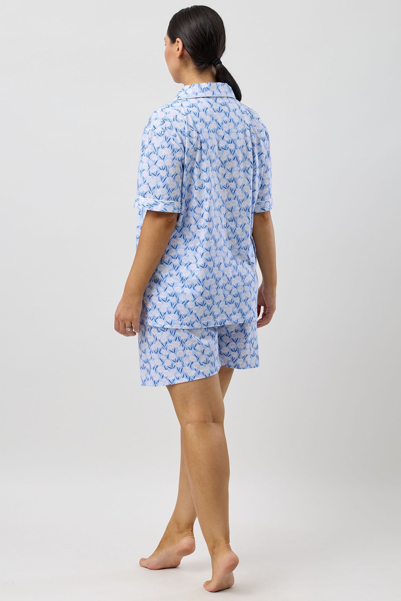 DAISIES SHORT PJ SET BLUE - SK126D5