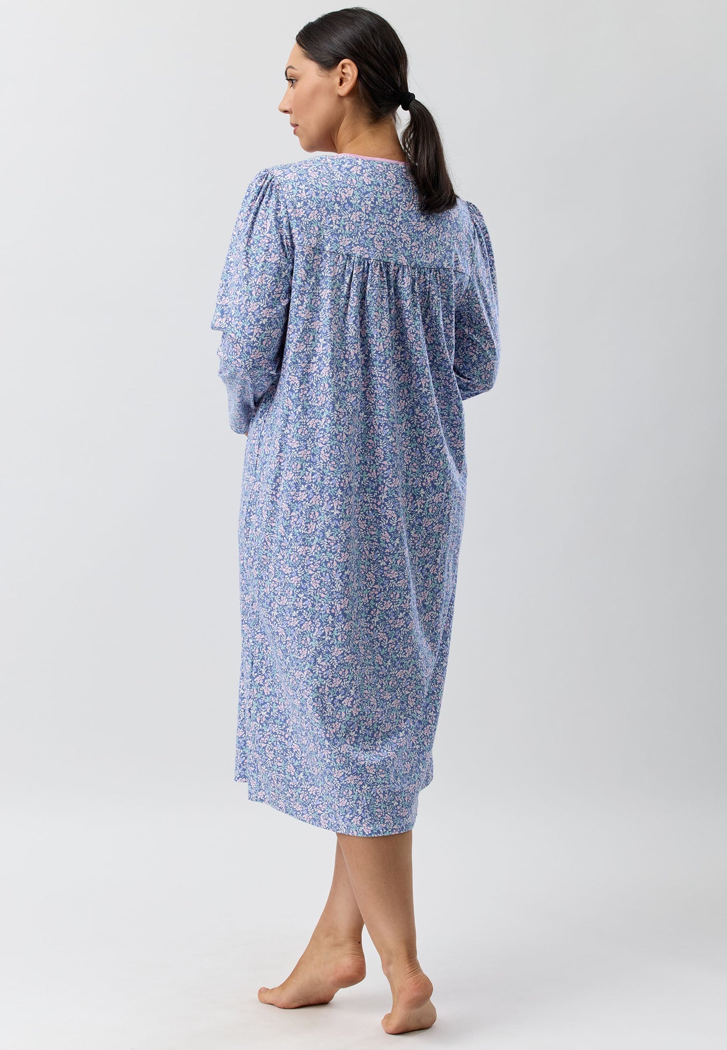 FLOWERETTE TIE NIGHTIE DENIM - SK202F5