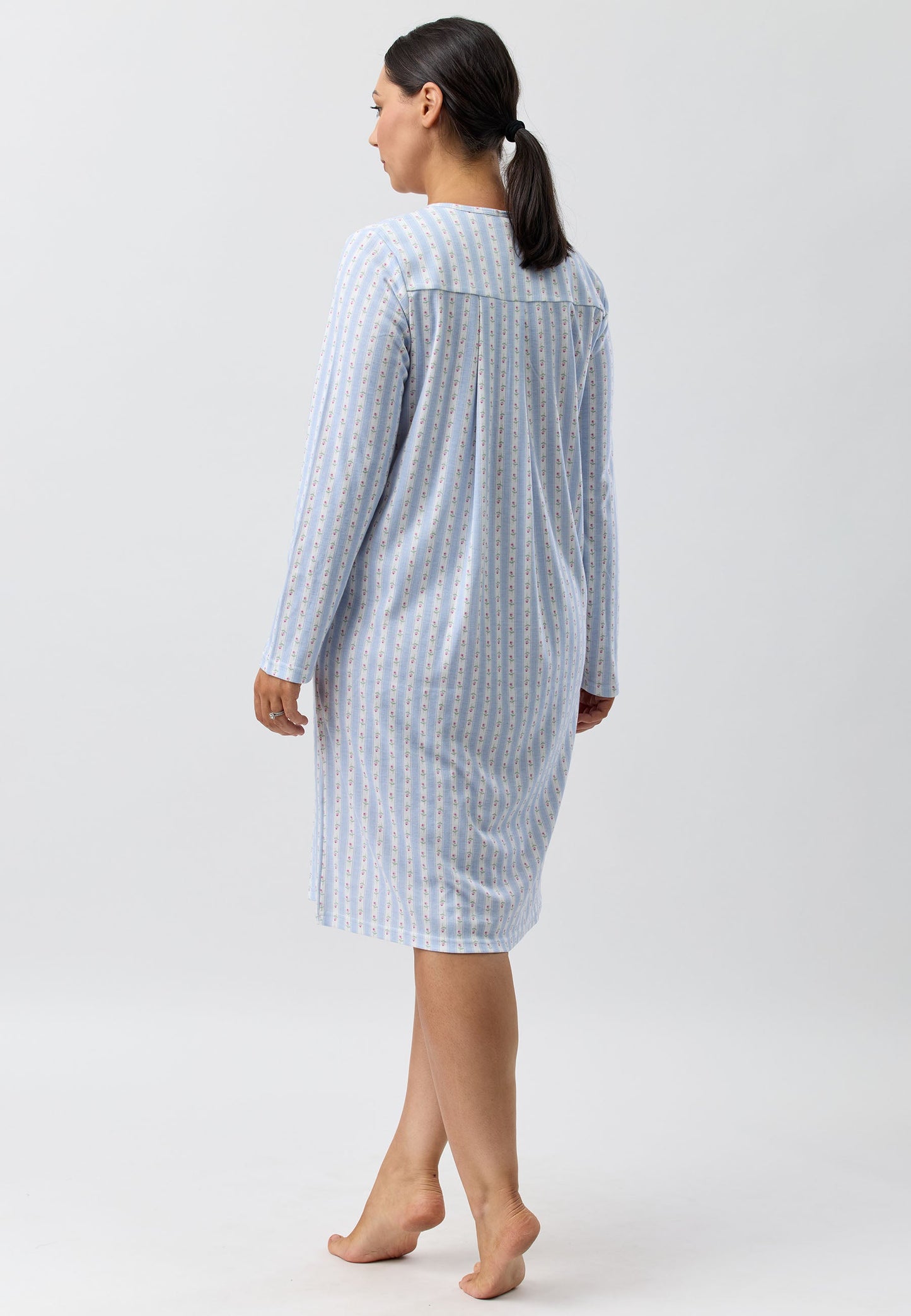 ROSE STRIPE NIGHTIE BLUE - SK203R5