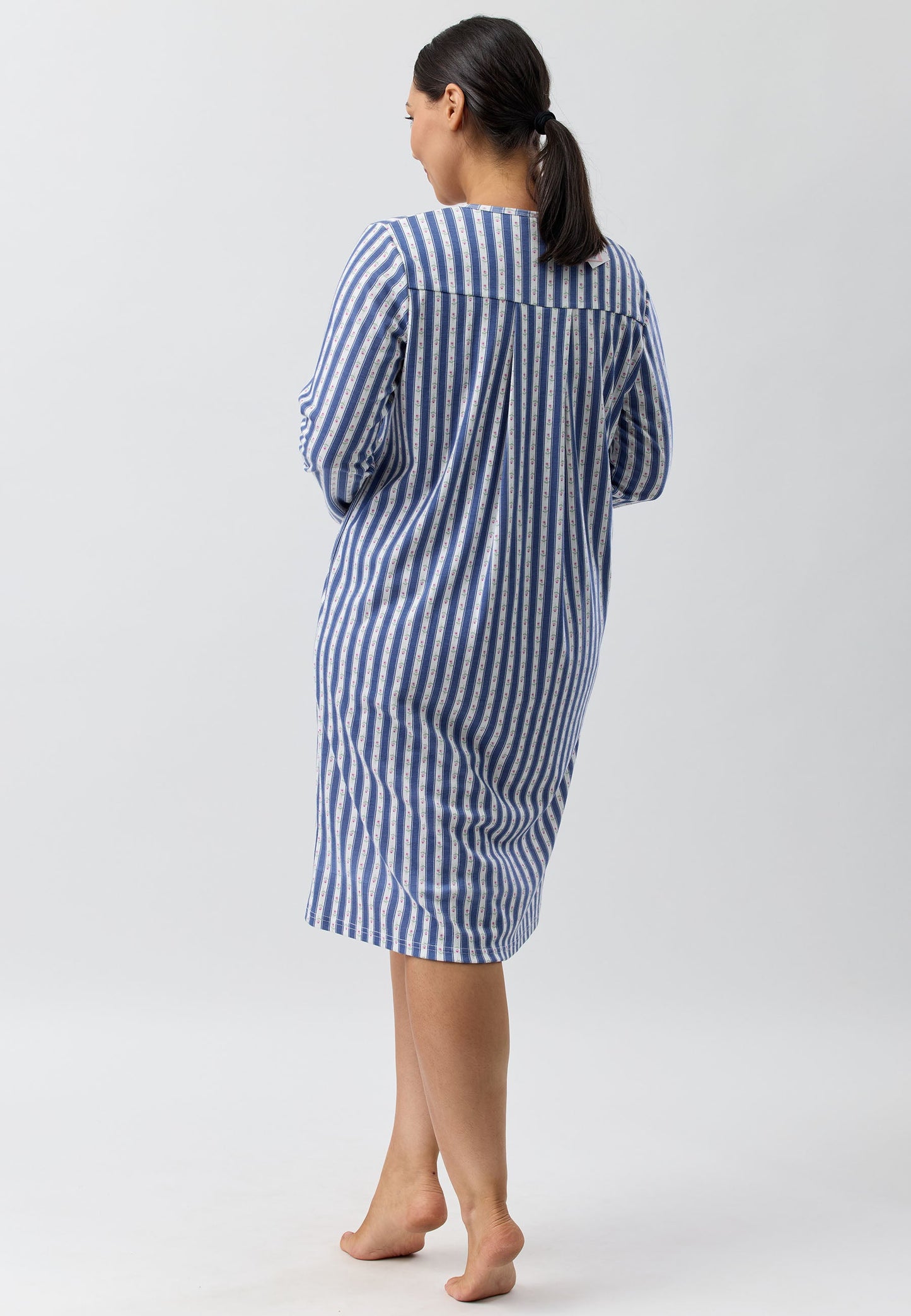 ROSE STRIPE NIGHTIE NAVY - SK203R5