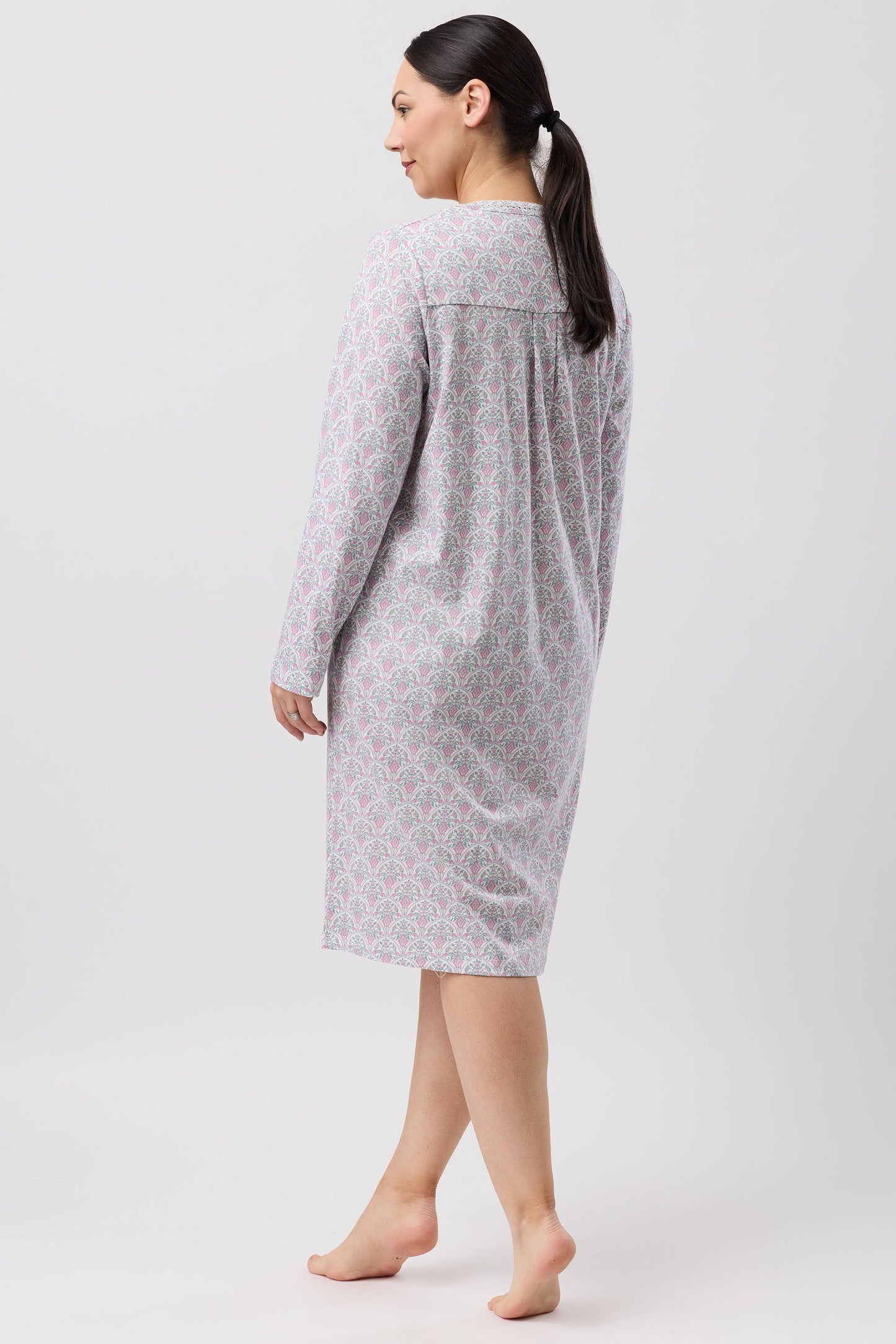 ORIENTAL CROCHET NIGHTIE PINK - SK208O6