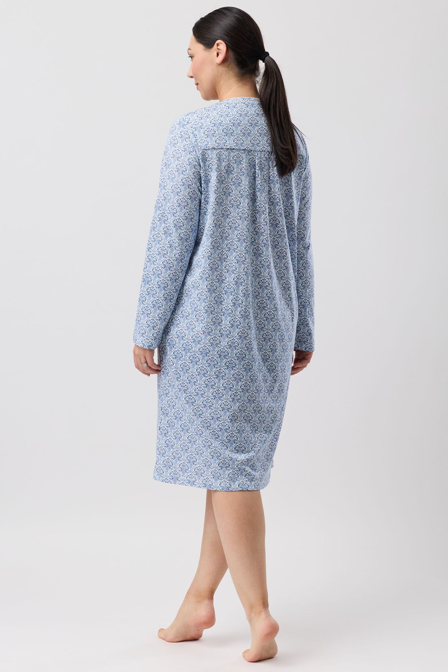 ORIENTAL CROCHET NIGHTIE TEAL - SK208O6