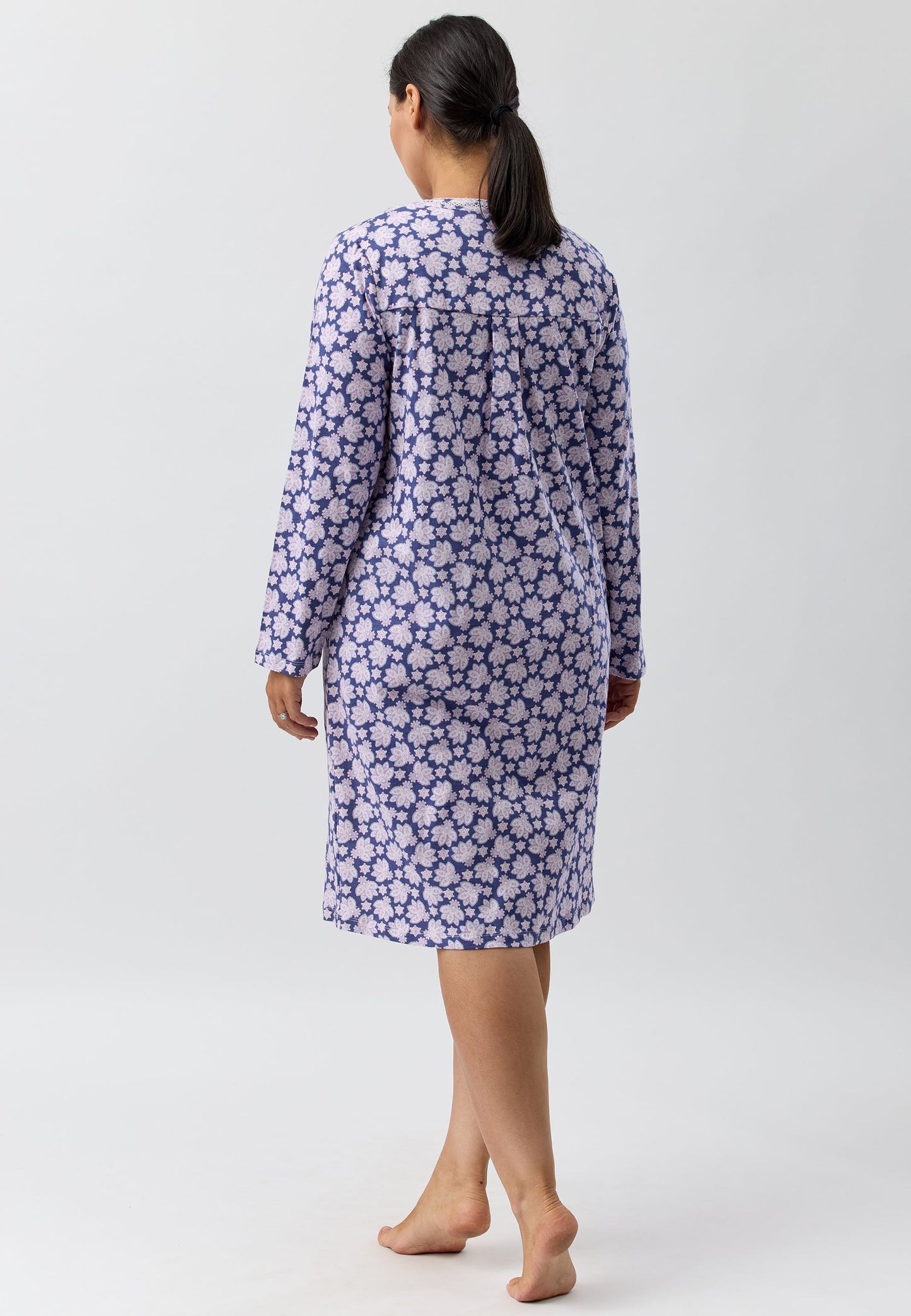 PAISLEY CROCHET NIGHTIE MARINE - SK208P5