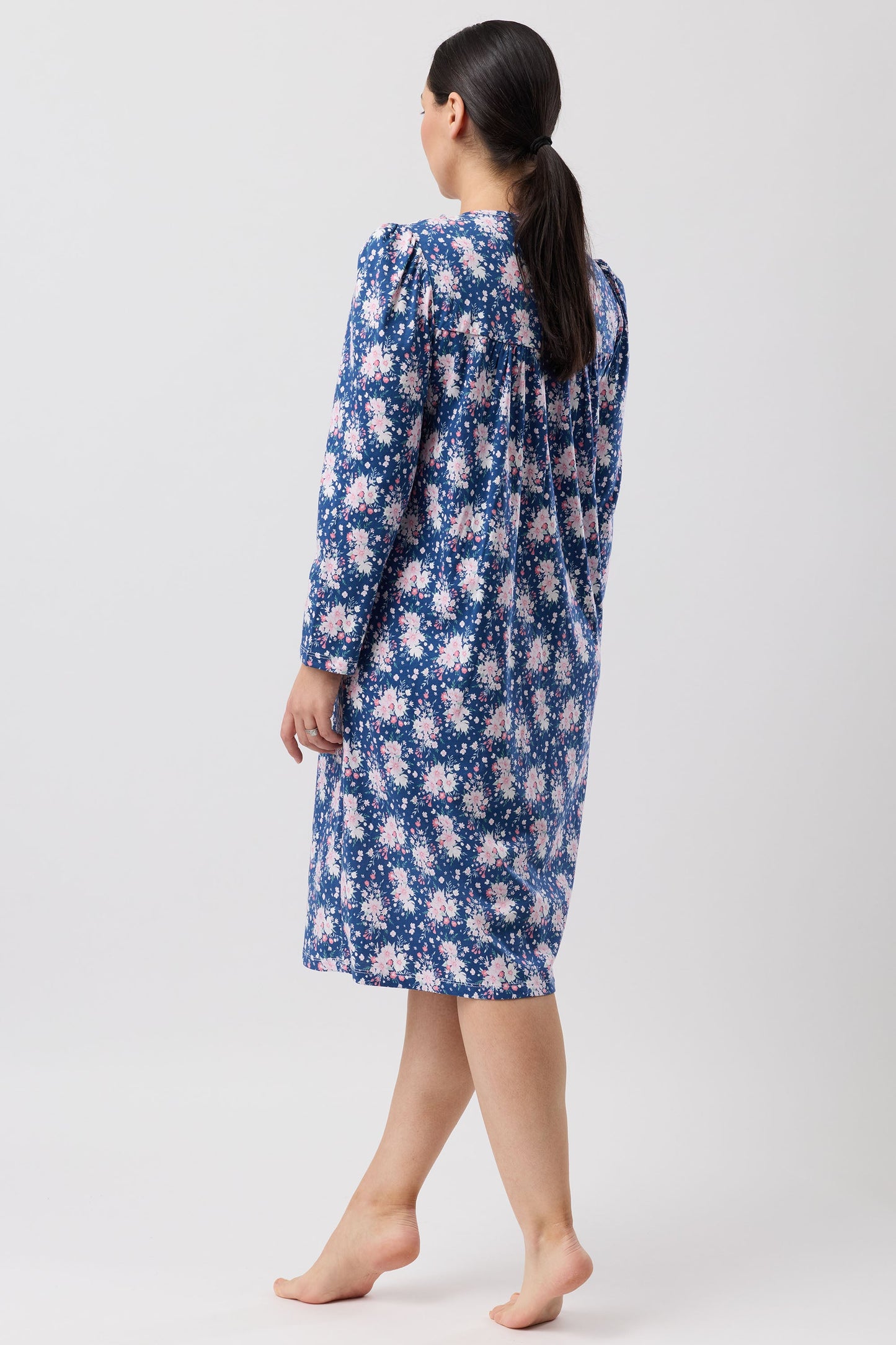 BOUQUET RUFFLE NIGHTIE NAVY - SK242B6