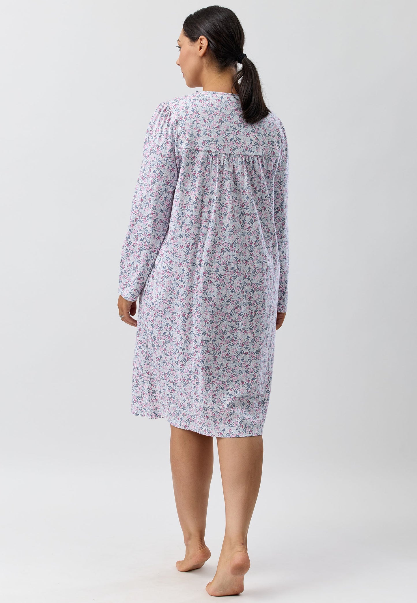 FLOWERETTE RUFFLE NIGHTIE PINK - SK242F5