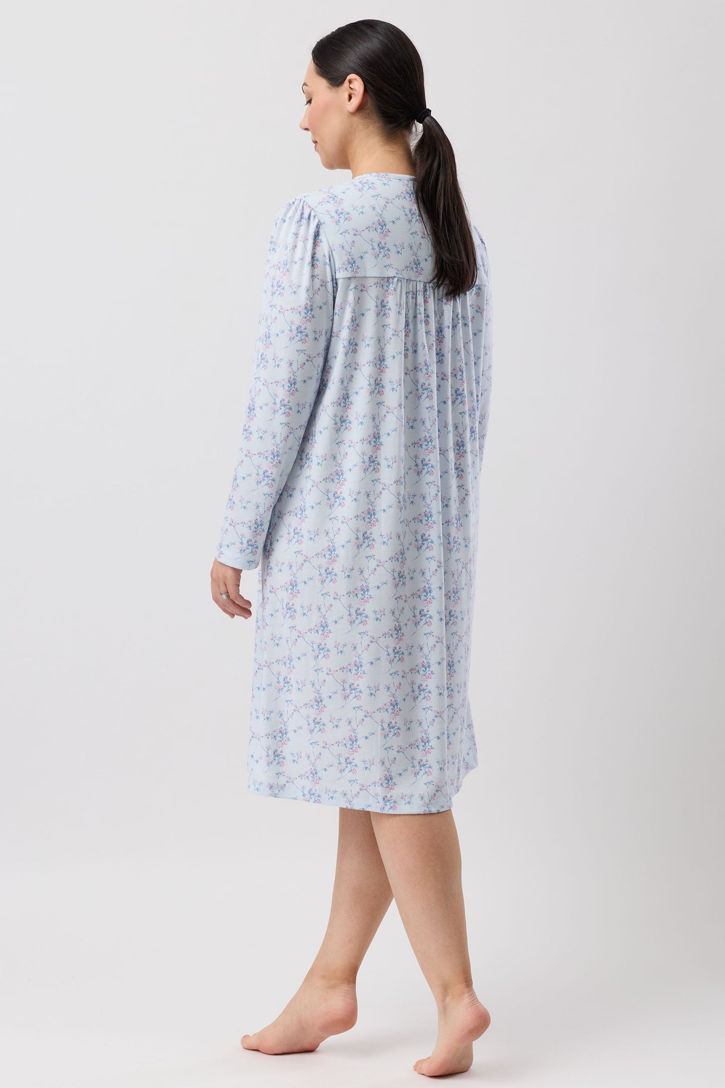 CHERRY BLOSSOM NIGHTIE BLUE - SK244C6