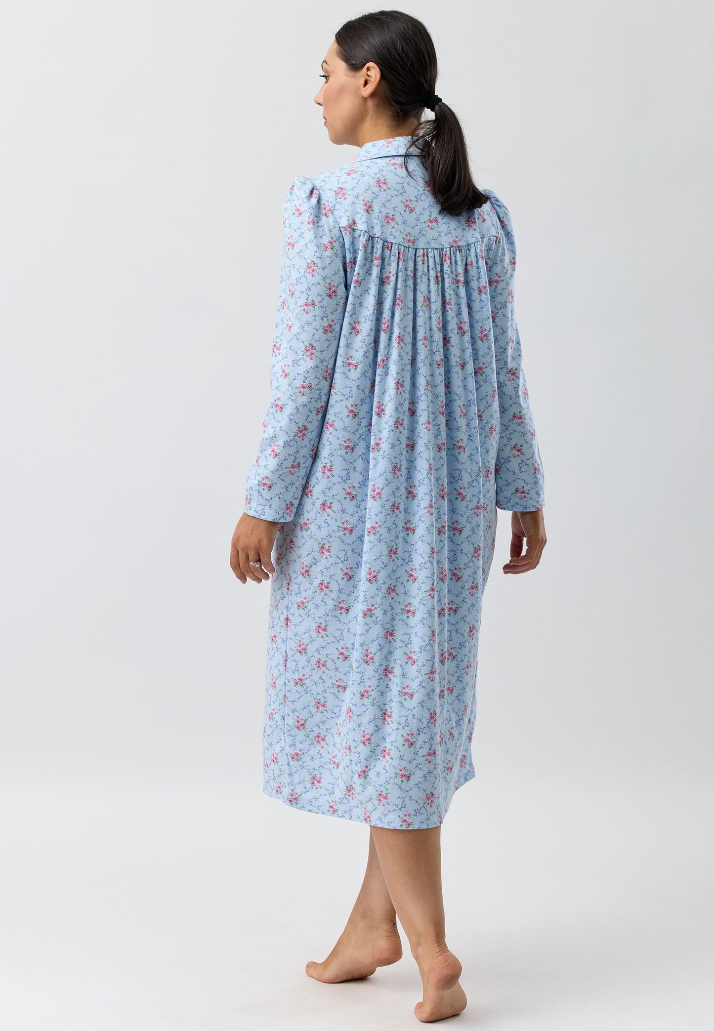 POSY COLLAR NIGHTIE BLUE - SK248PO5