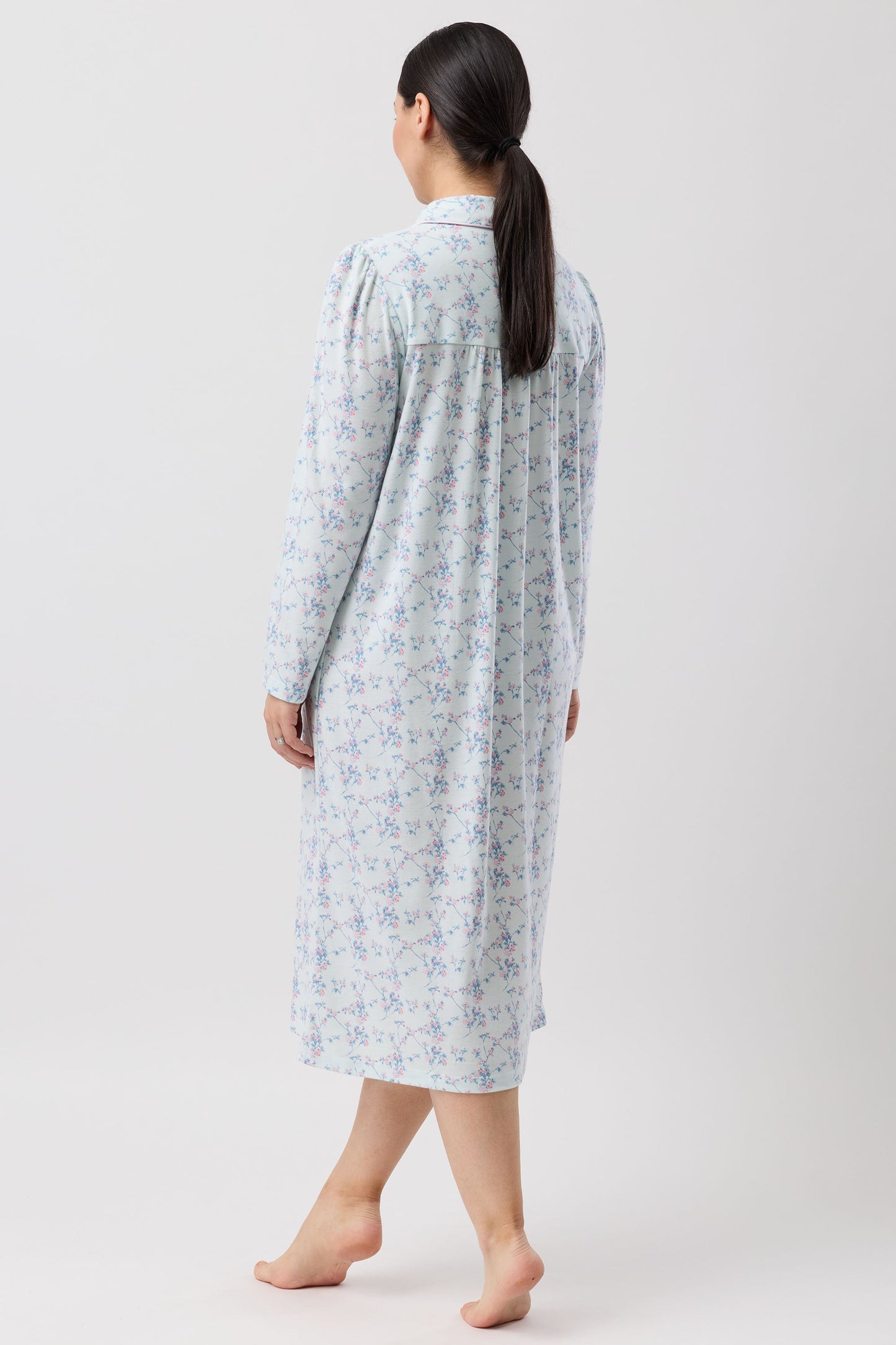 CHERRY BLOSSOM COLLAR NIGHTIE MINT - SK251C6