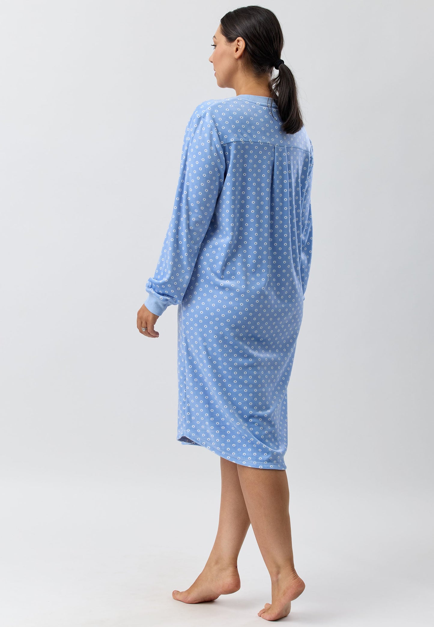 VELOUR SKI NIGHTIE BLUE - SK255V5