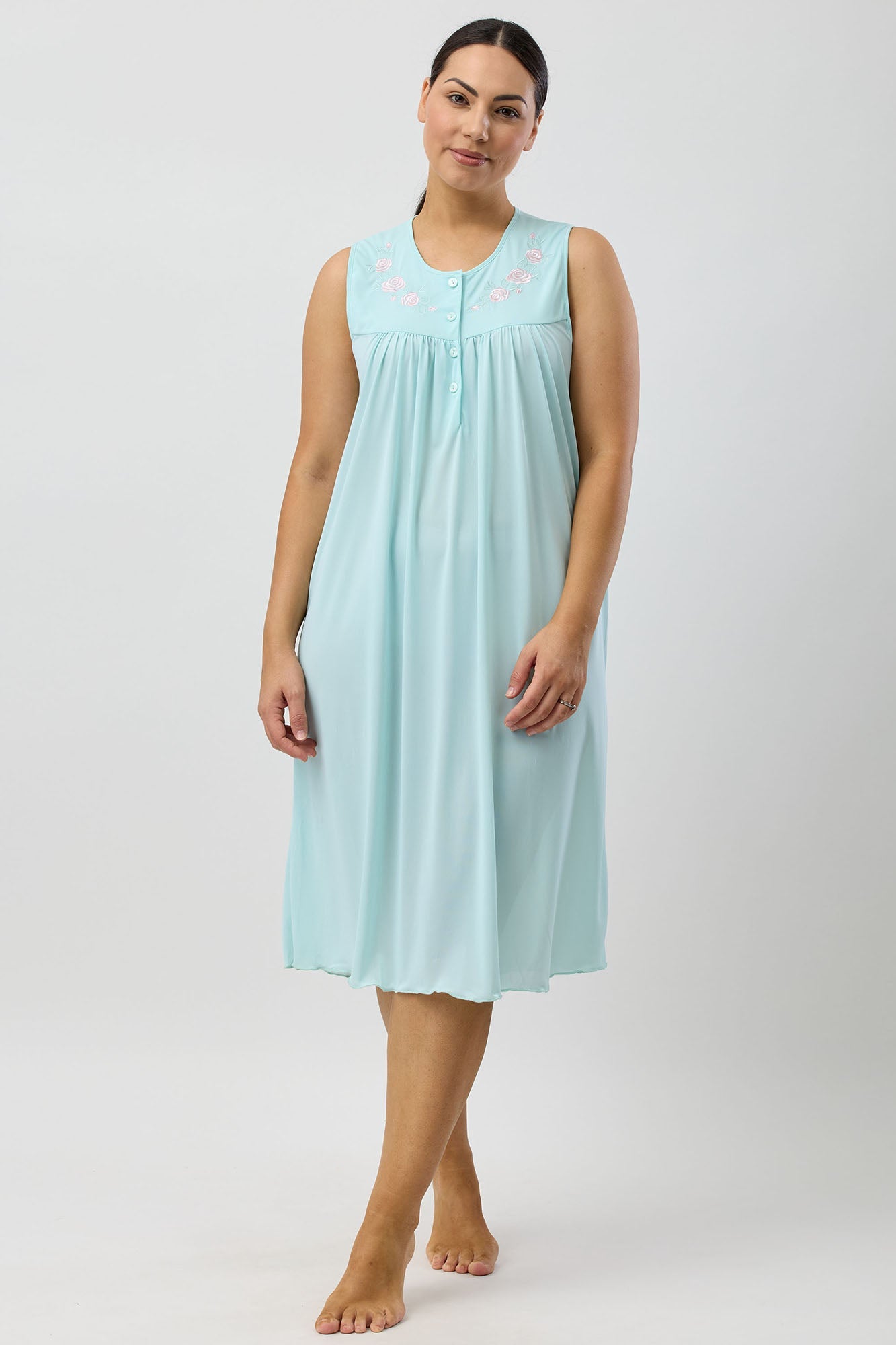 TRILOBAL SLEEVELESS NIGHTIE MINT - SK425T5