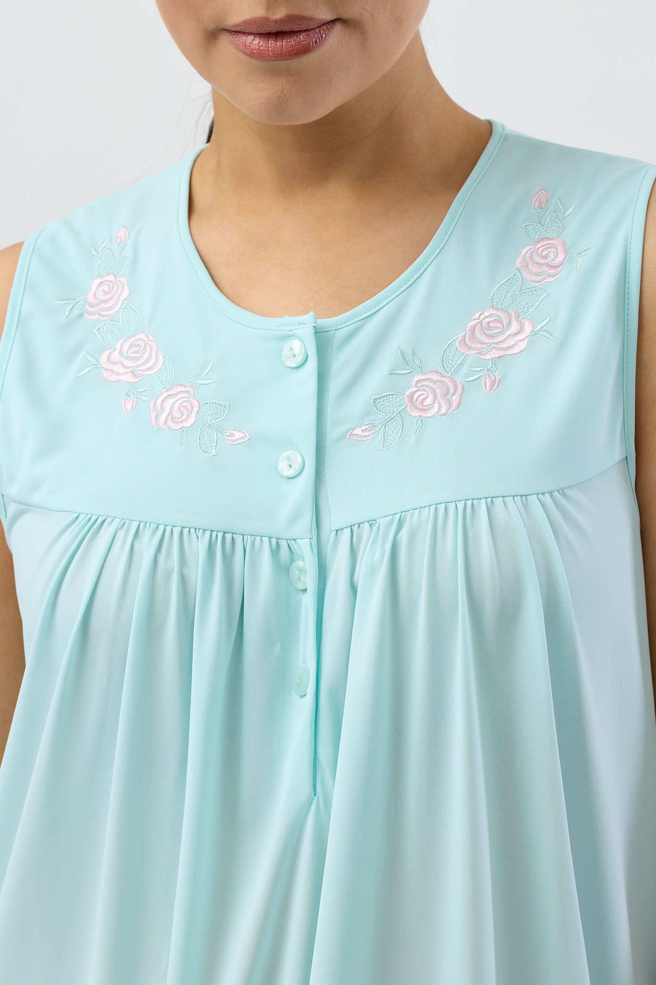 TRILOBAL SLEEVELESS NIGHTIE MINT - SK425T5
