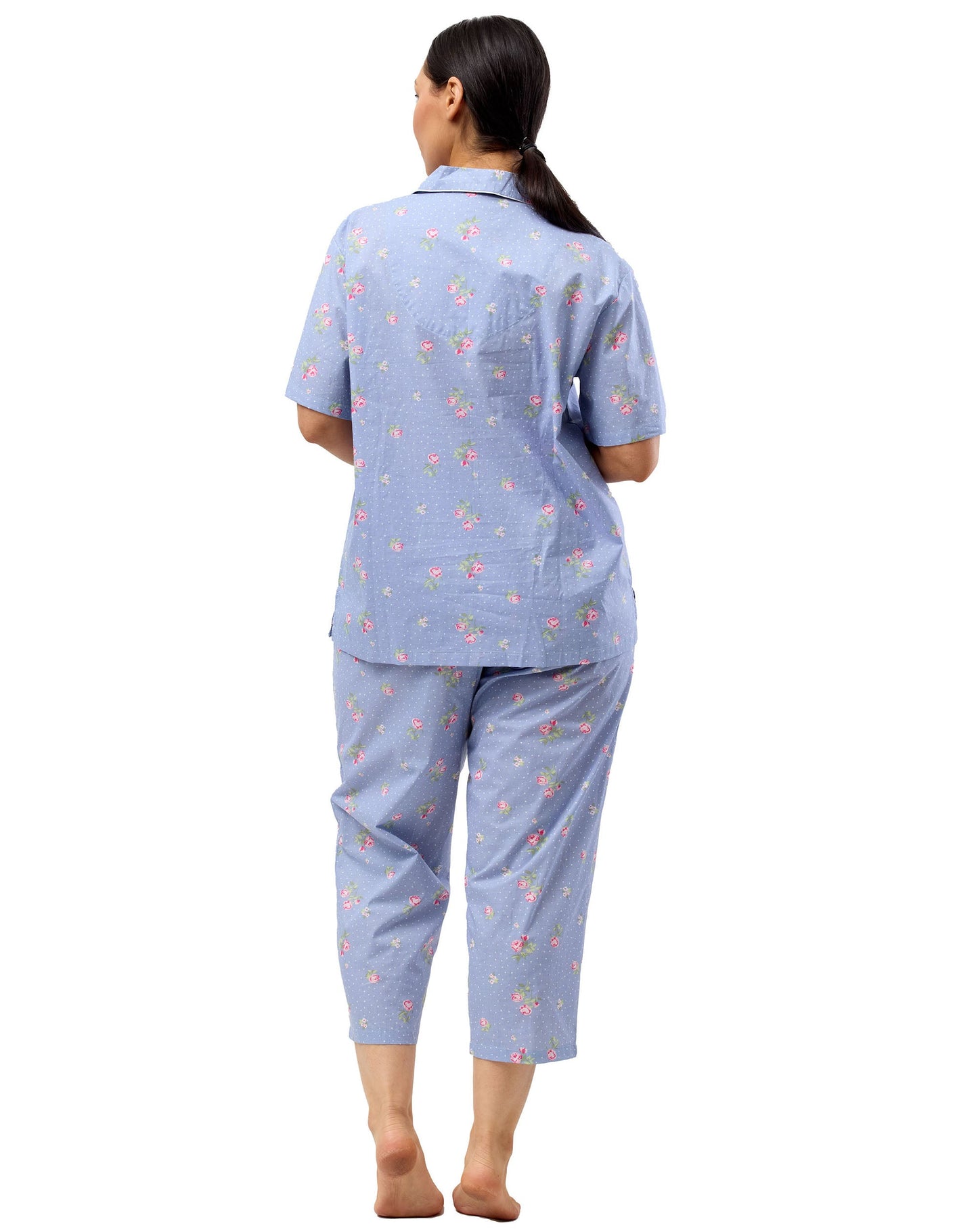 FLORAL SPOT PJ SET CORNFLOWER - SK500F