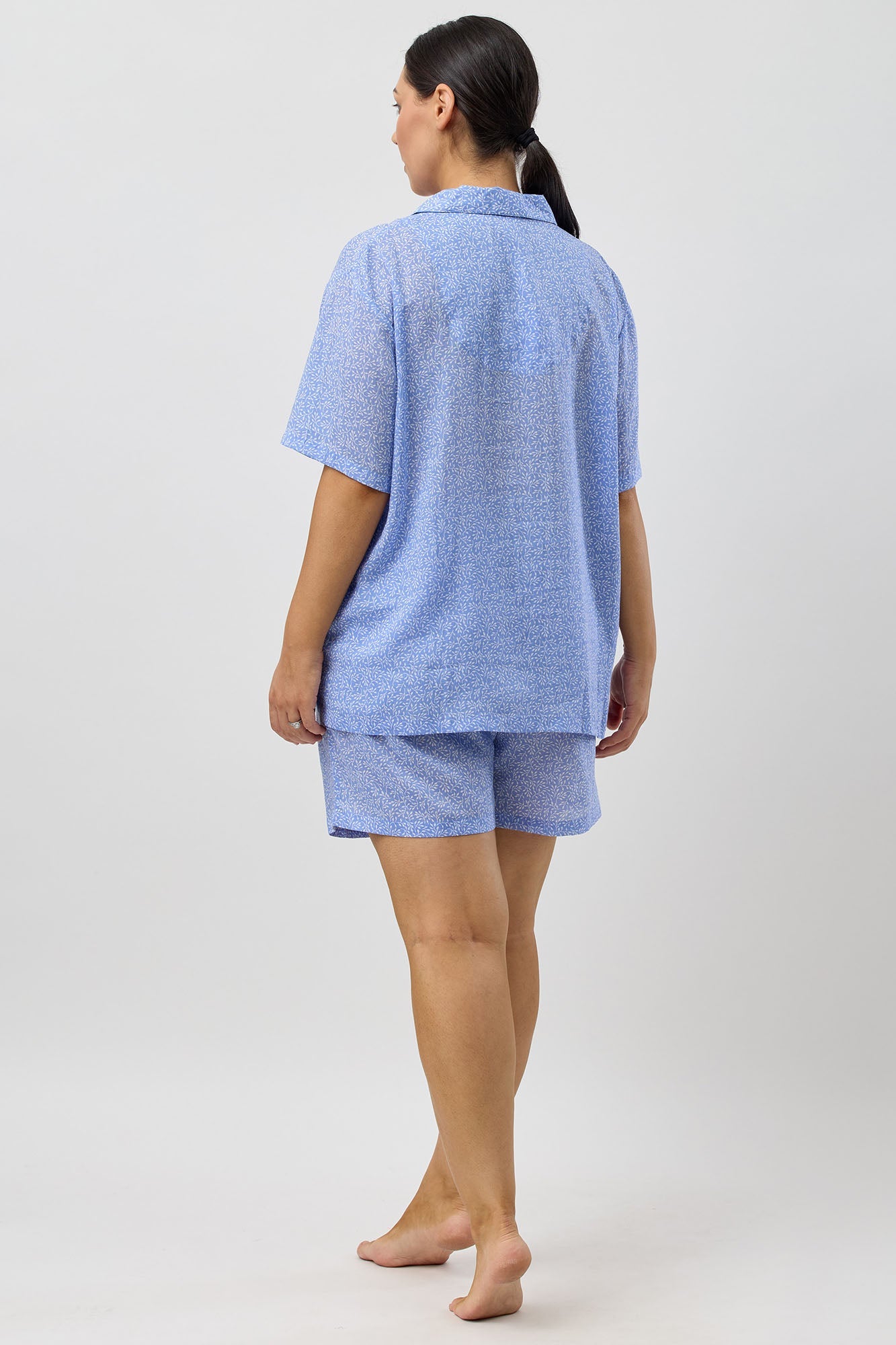 FOLIAGE SHORT PJ SET BLUE - SK511F5