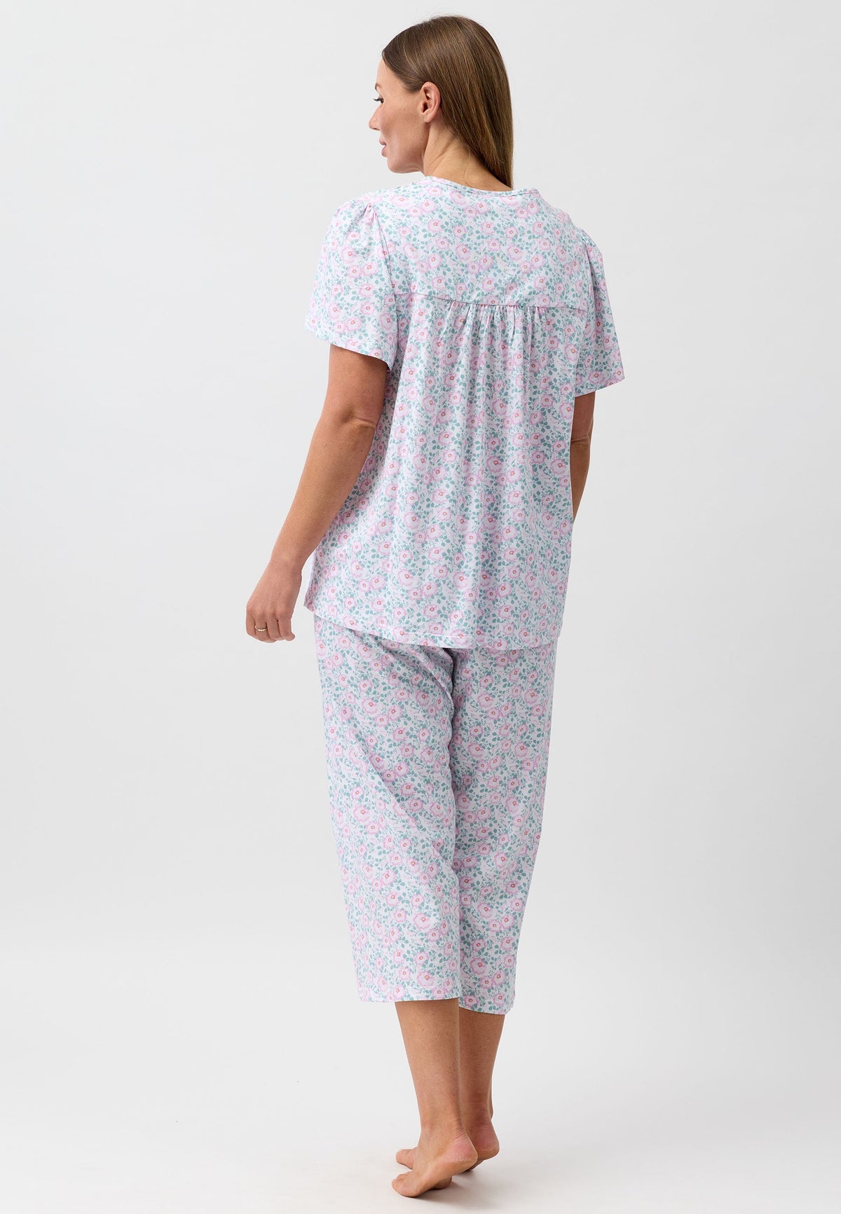 CAMELLIA 3/4 PJ SET PINK - SK528C6