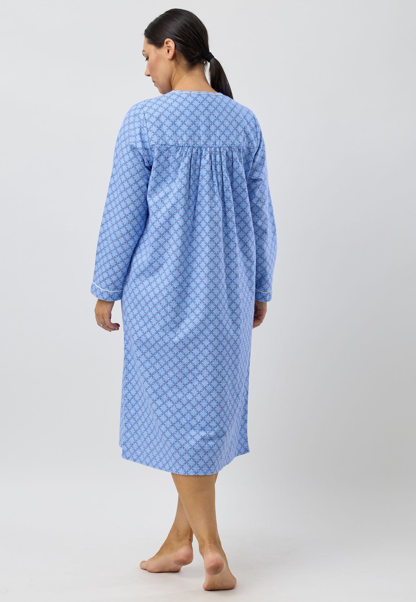 LATTICE NIGHTIE BLUE - SK611L5
