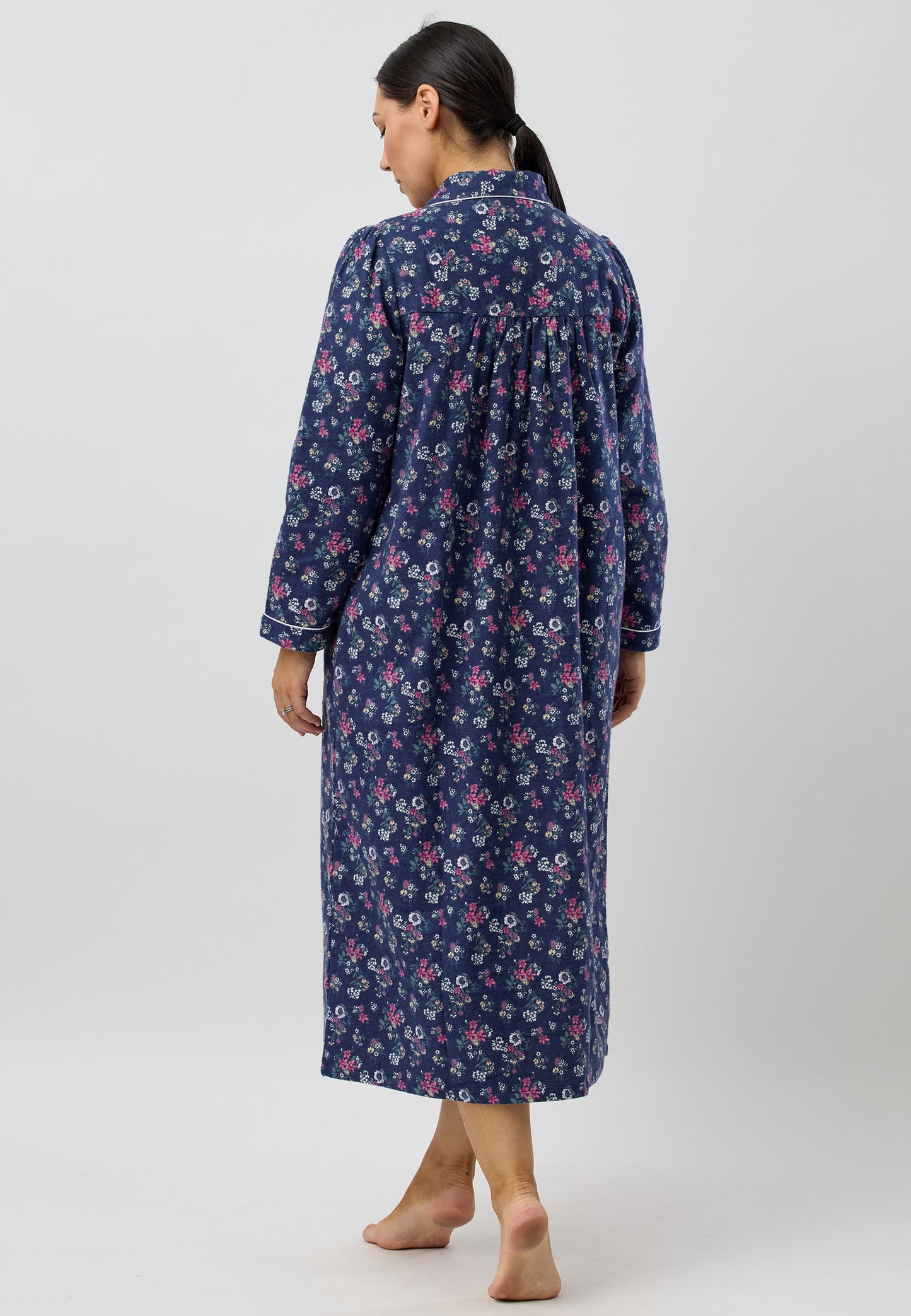 CRAB APPLE COLLAR NIGHTIE NAVY - SK612C5