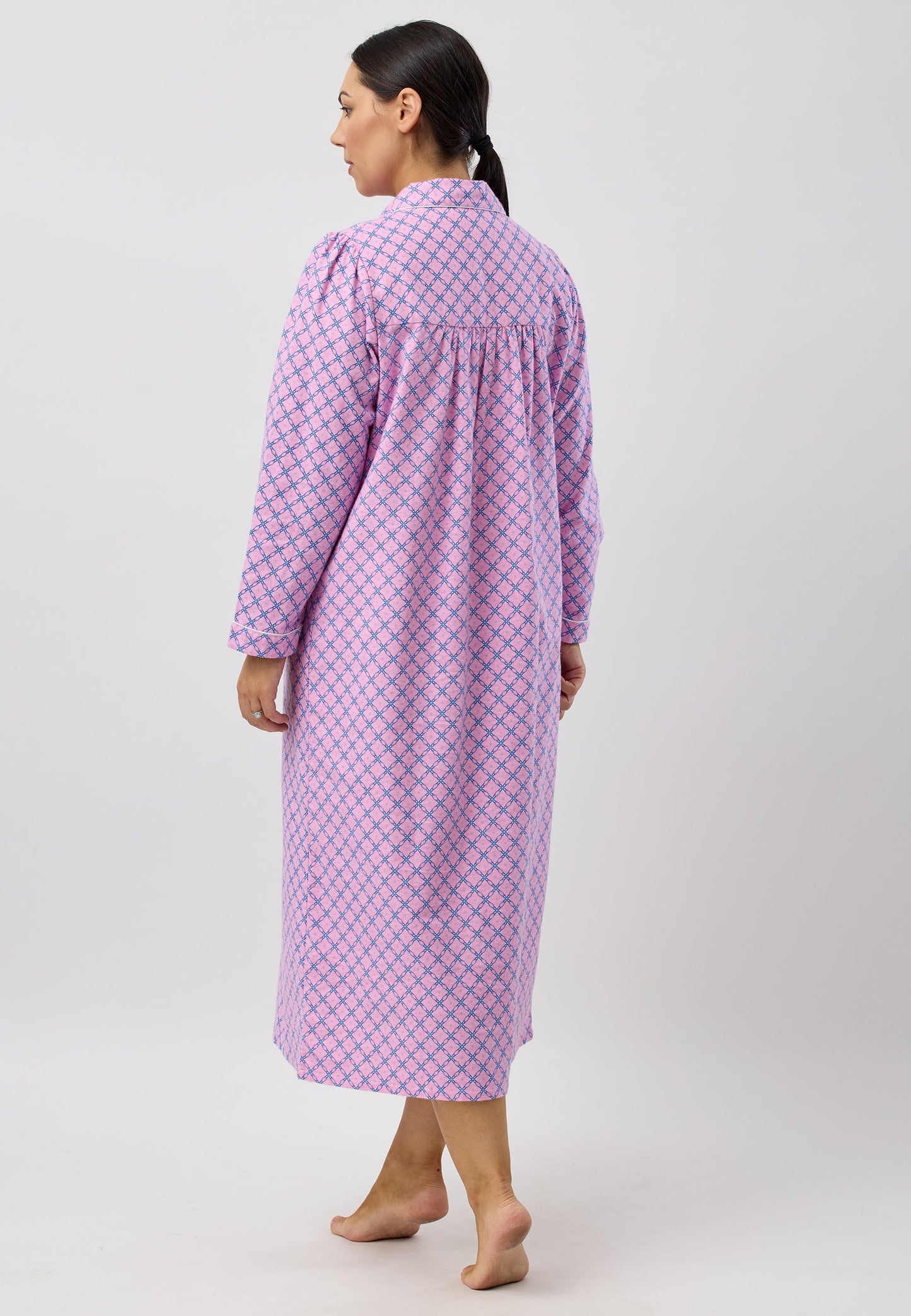 LATTICE COLLAR NIGHTIE PINK - SK612L5