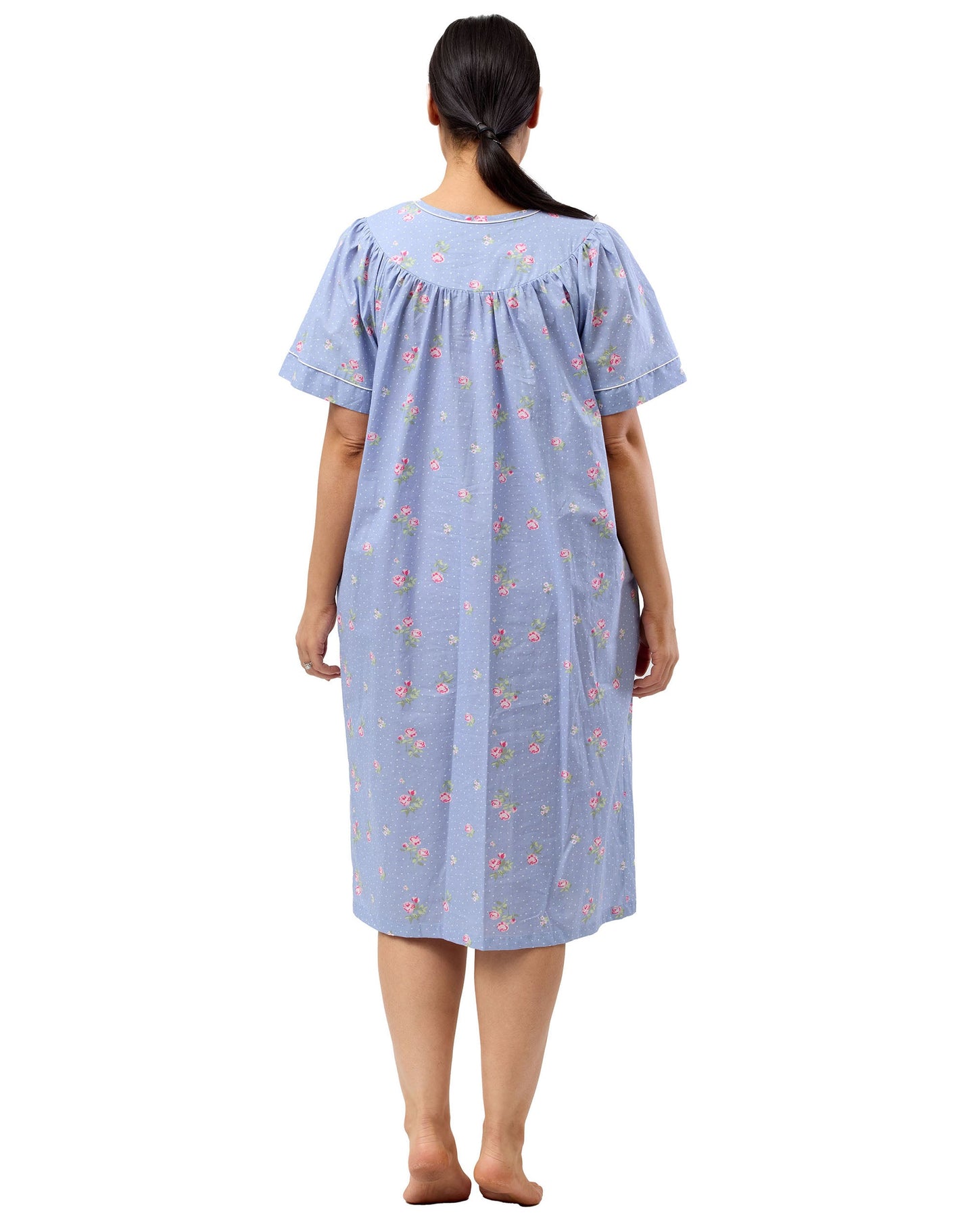 FLORAL SPOT BRUNCH COAT CORNFLOWER - SK901F