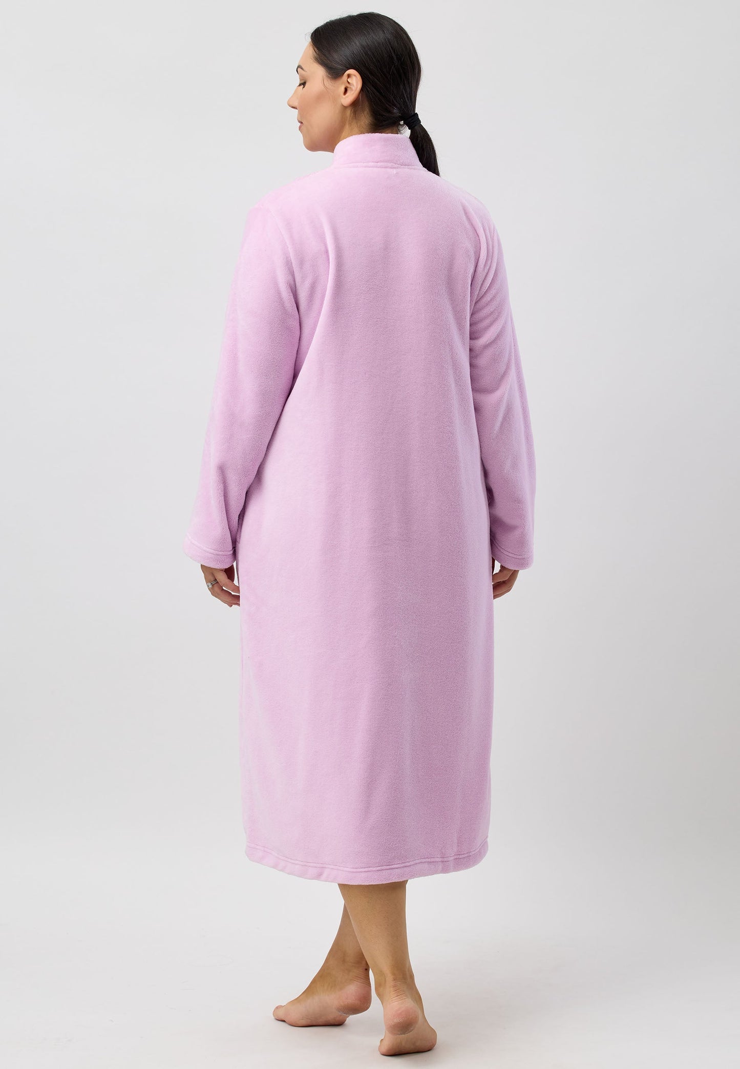 ZIP EMBROIDERED GOWN LILAC - SK918