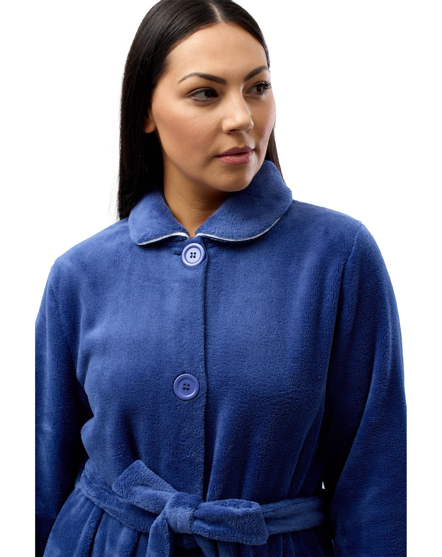 BUTTON GOWN INDIGO - SK919
