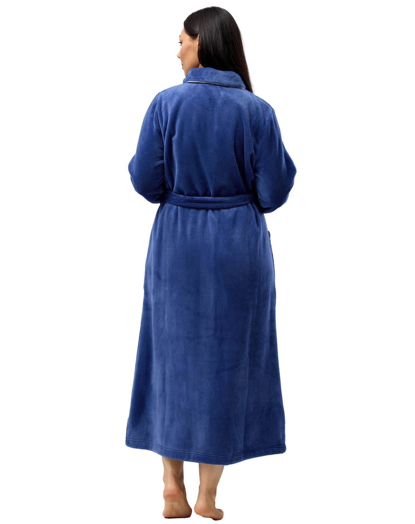 BUTTON GOWN INDIGO - SK919