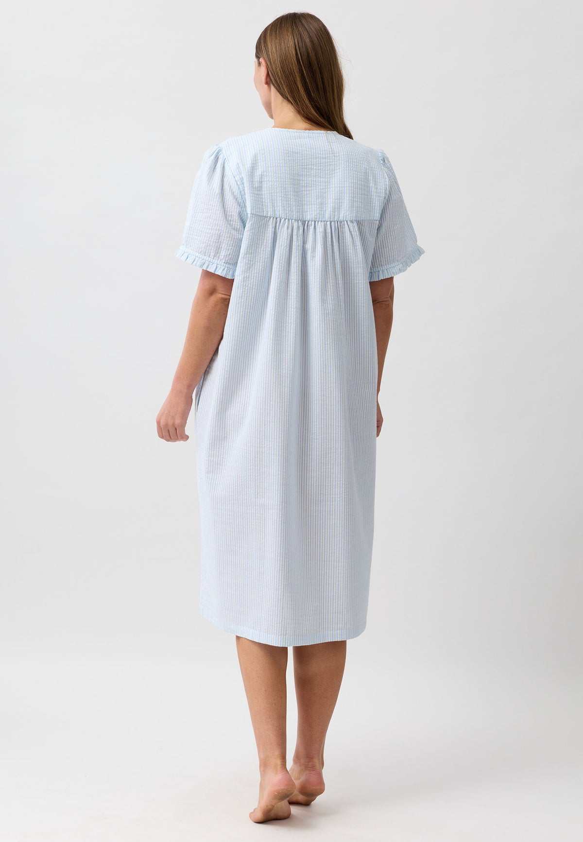 STRIPE BRUNCH COAT SAGE - SK926S6
