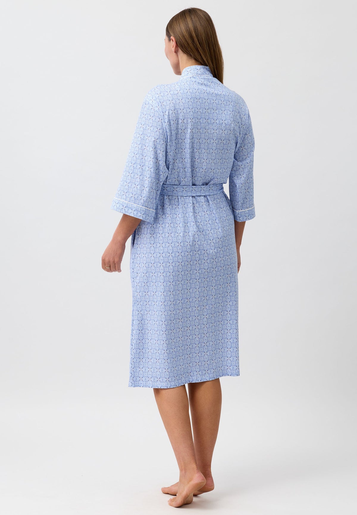 BATIK WRAP ROBE DENIM - SK952B6