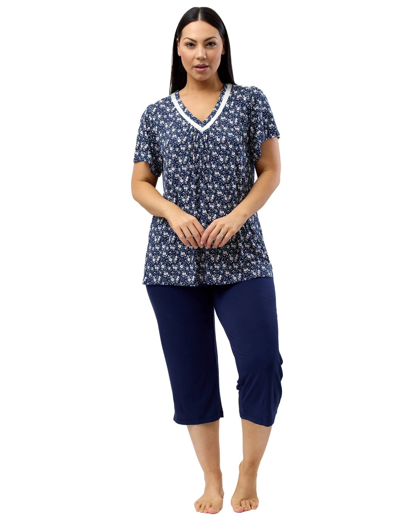 GARDEN PJ SET NAVY - Y252G