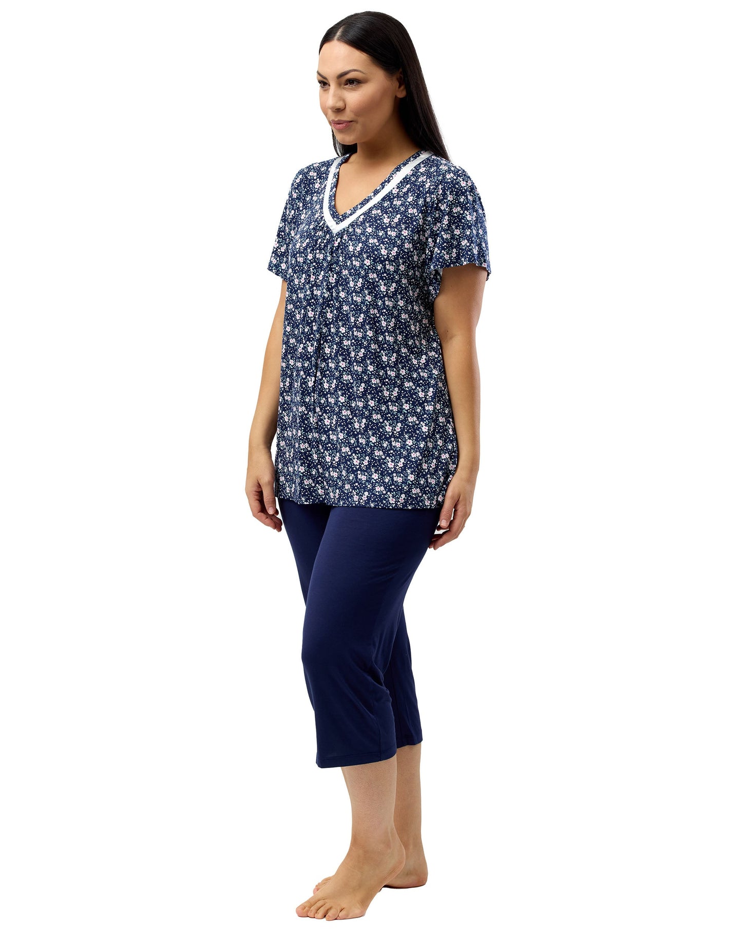 GARDEN PJ SET NAVY - Y252G