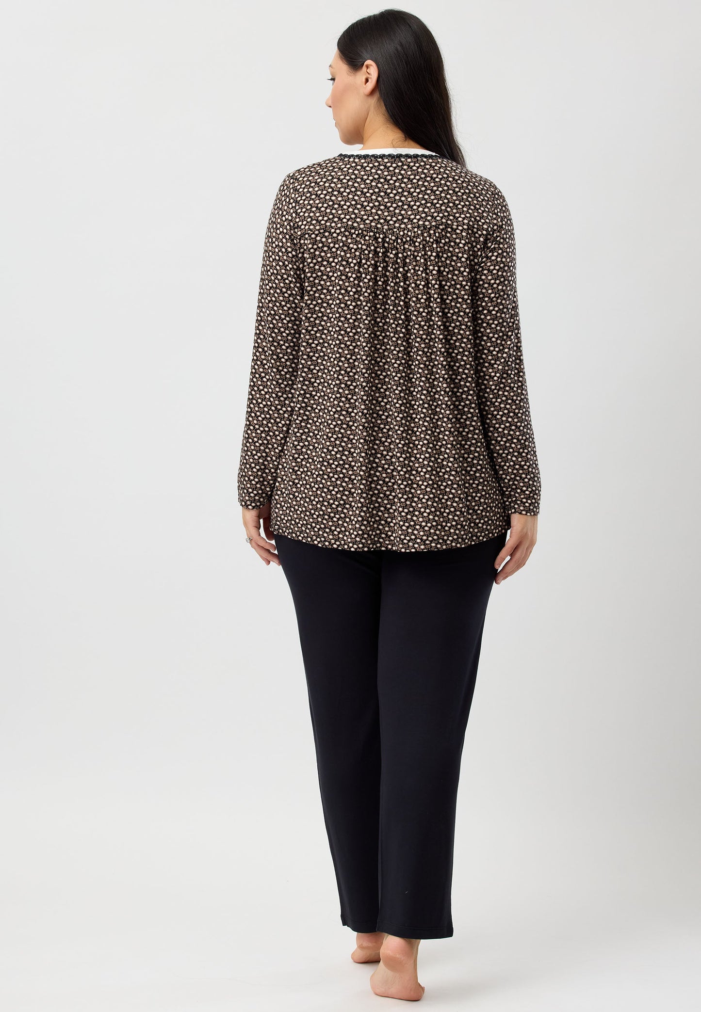 DITSY PJ SET BLACK - Y258D5