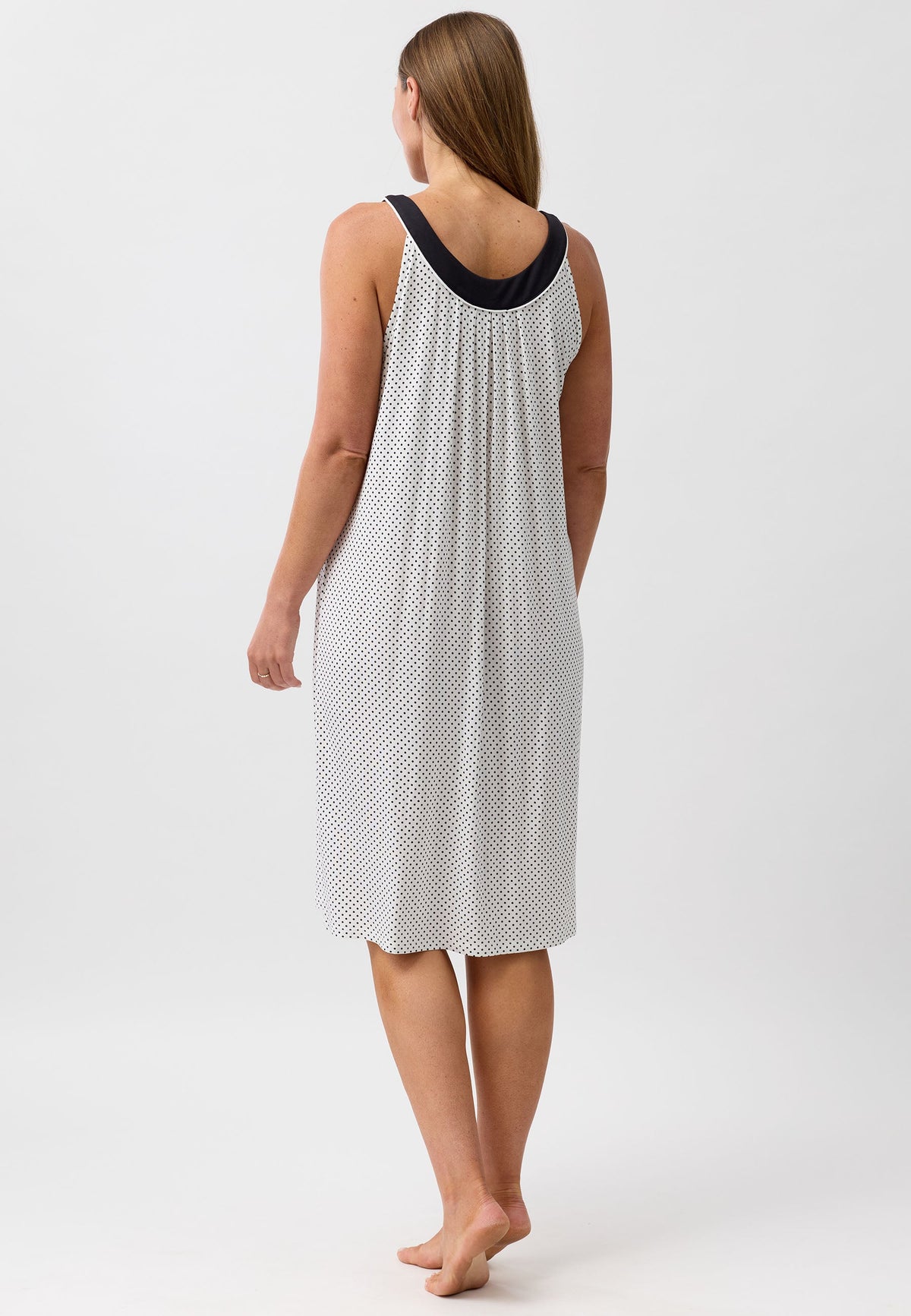 POLKADOT S'LESS NIGHTIE BLACK - Y462P6