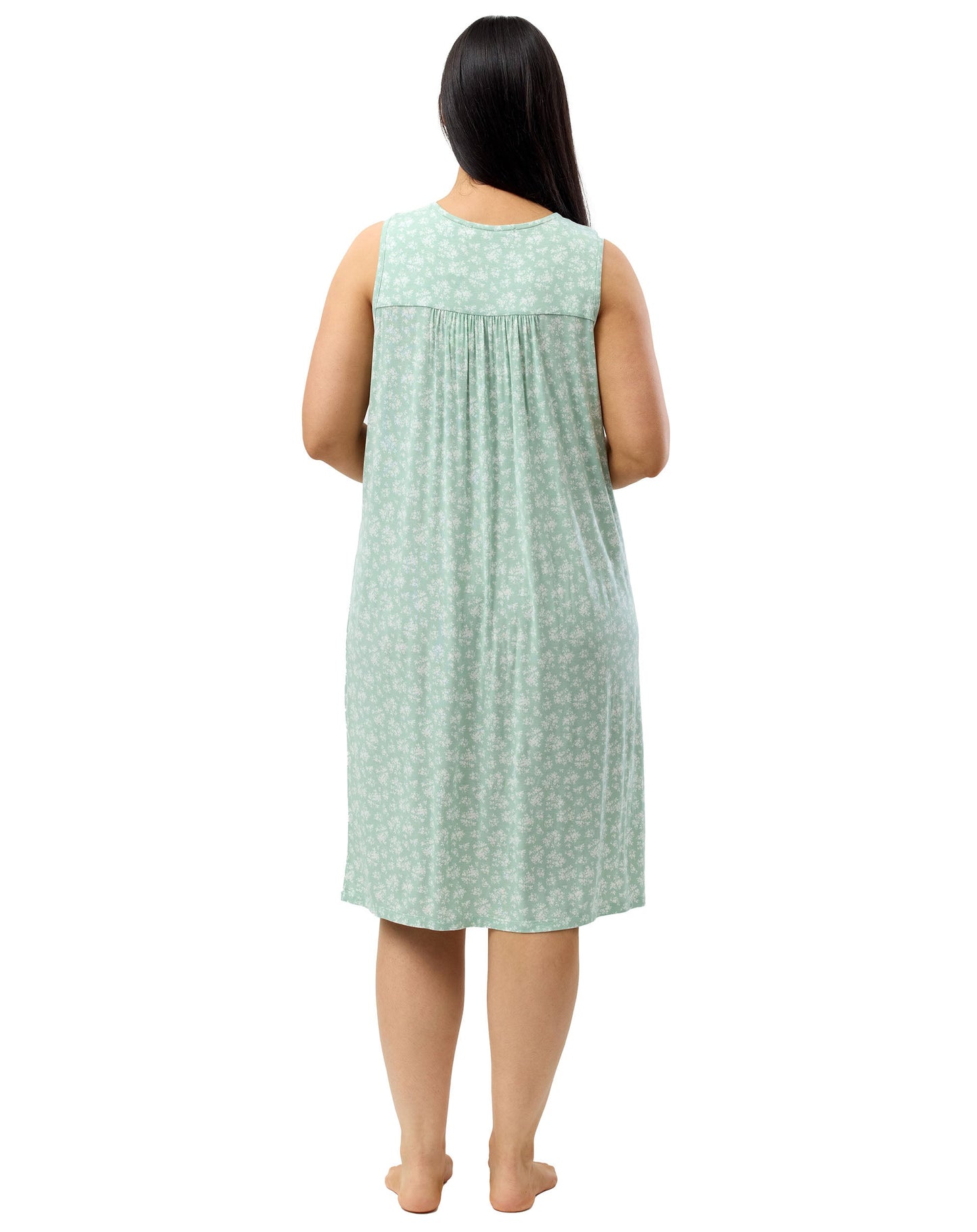 SLEEVELESS VINTAGE NIGHTIE JADE - Y463V