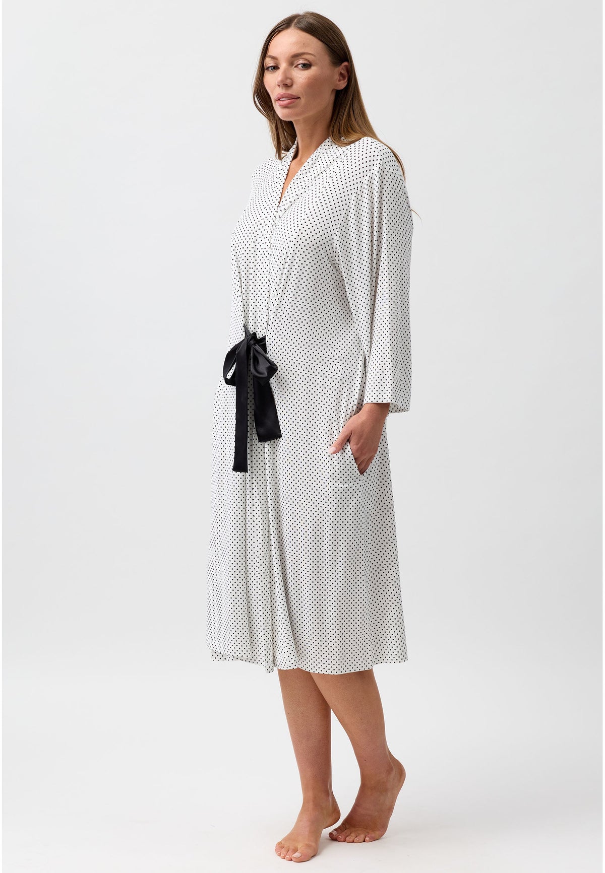 POLKADOT ROBE BLACK - Y800P6