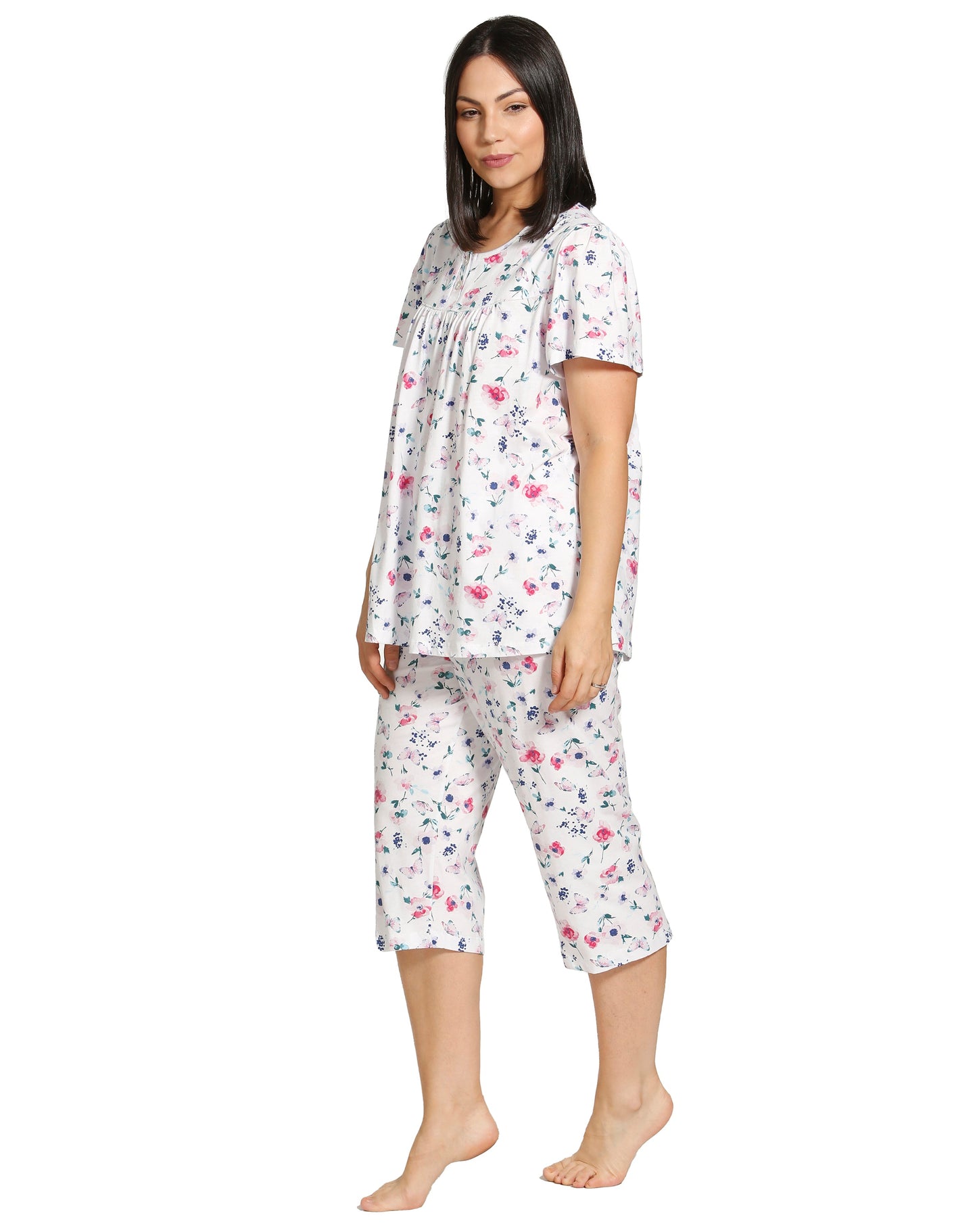 BUTTERFLIES PJ SET WHITE - SK113B