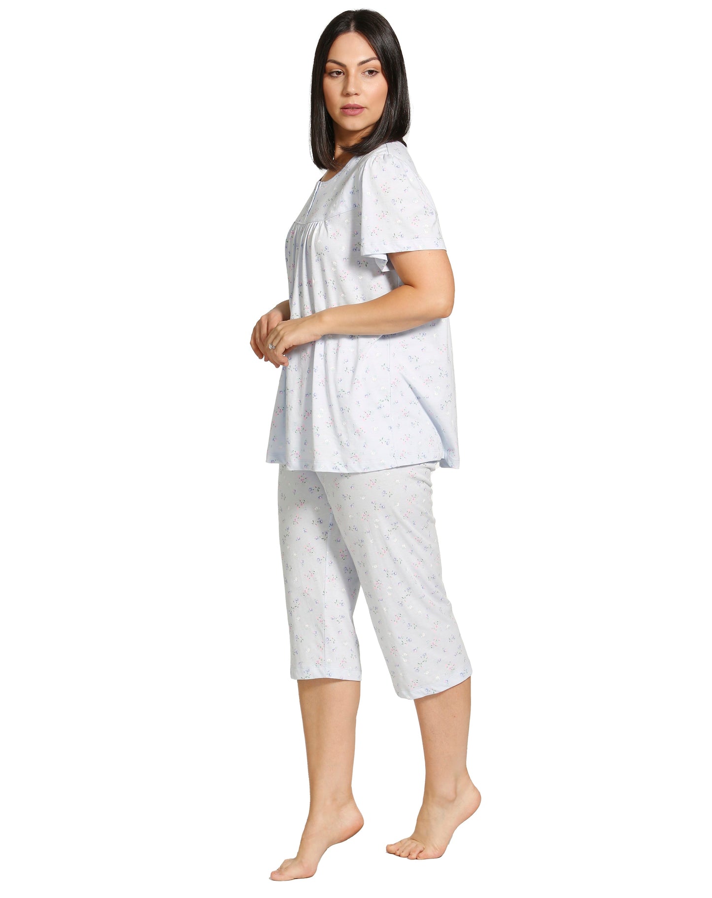 SPRING FLOWERS PJ SET BLUE - SK113SF