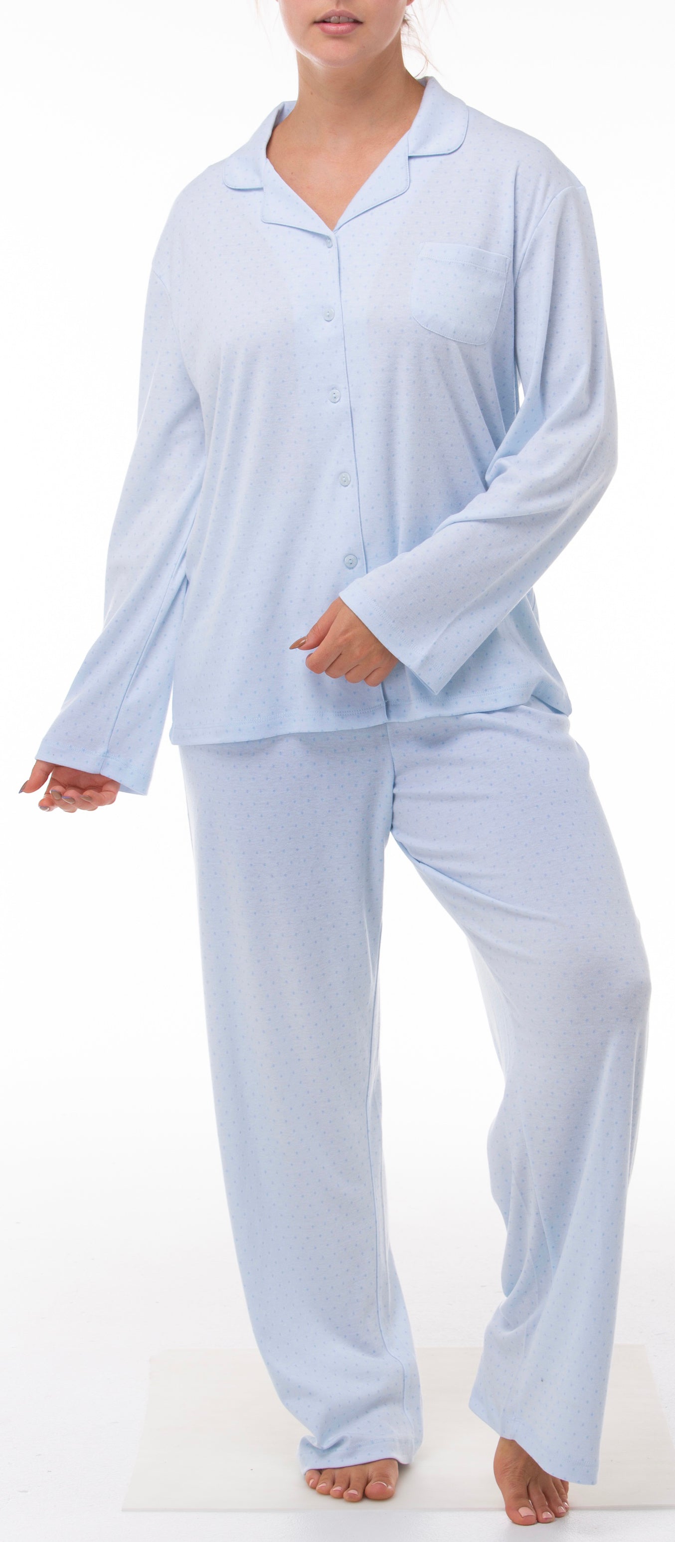 LEILA REVERE PJ SET PALE BLUE - SK127