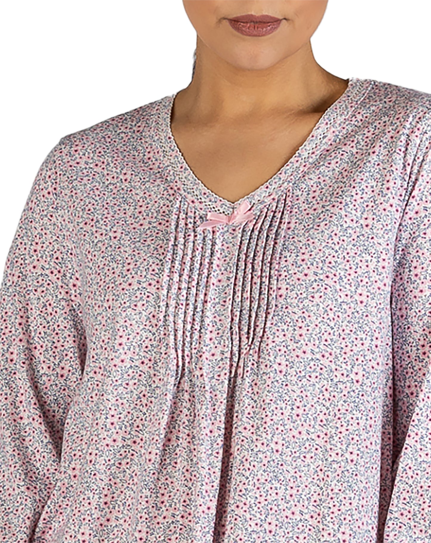 BLOSSOM CROCHET NIGHTIE PINK - SK208B