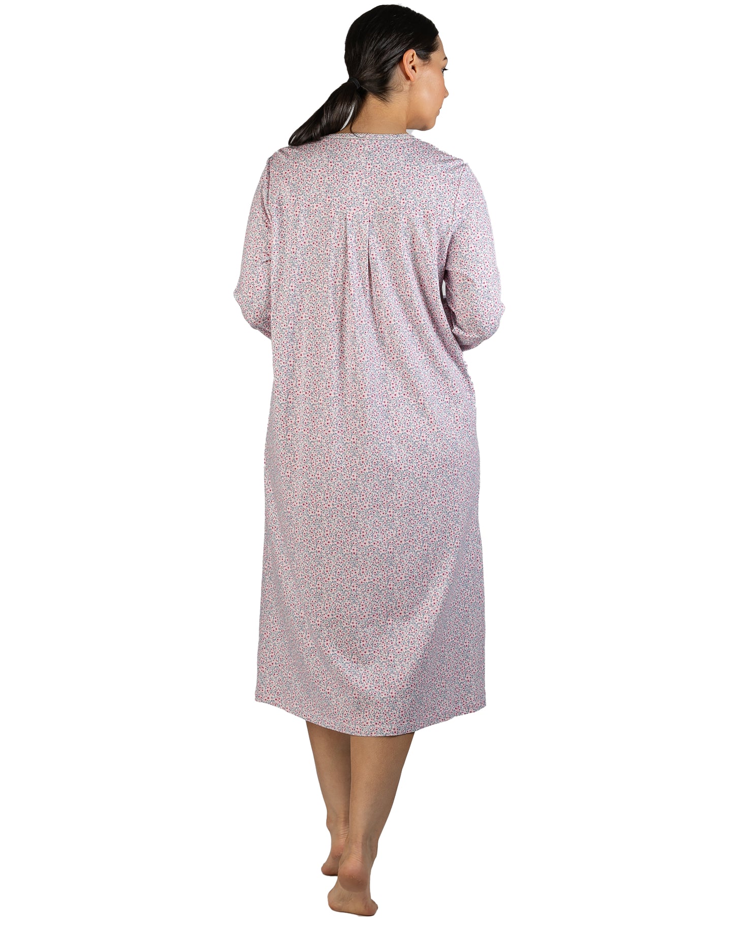 BLOSSOM CROCHET NIGHTIE PINK - SK208B