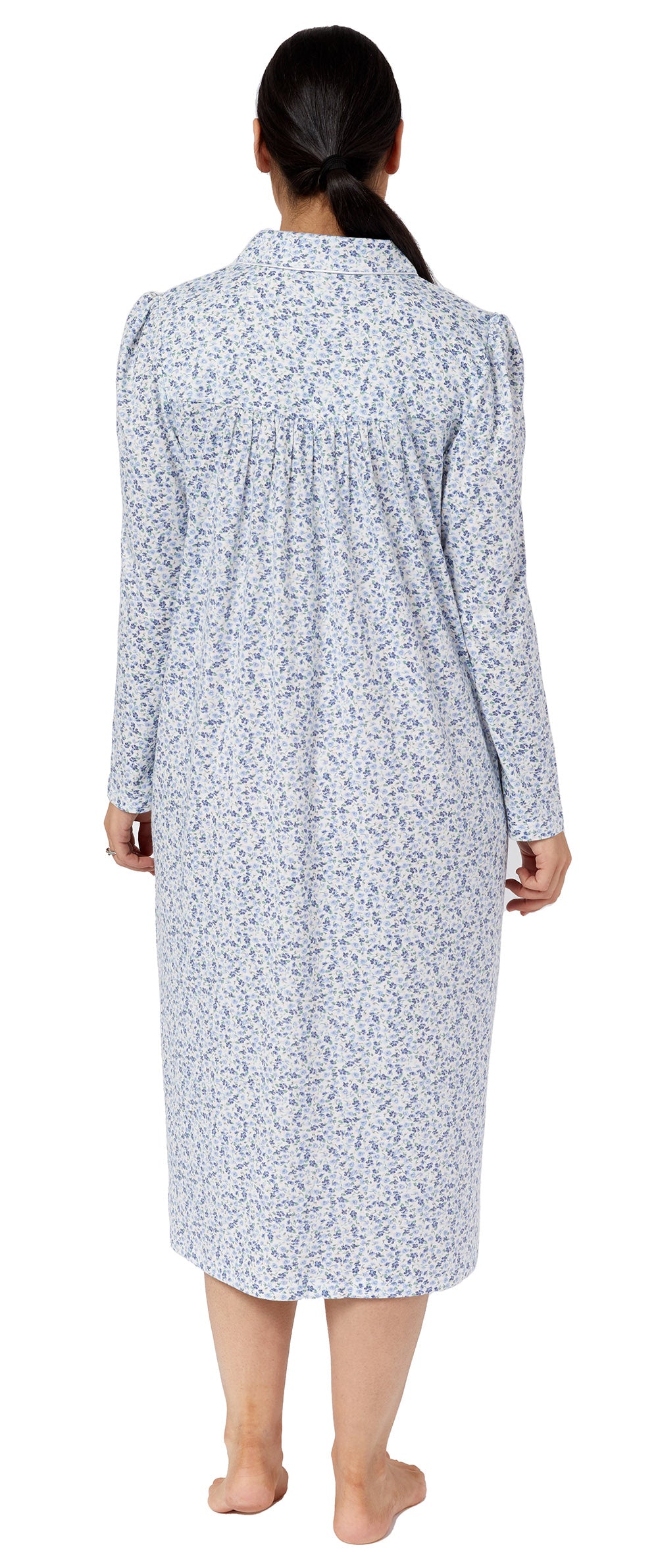 DITSY COLLAR NIGHTIE BLUE - SK227D