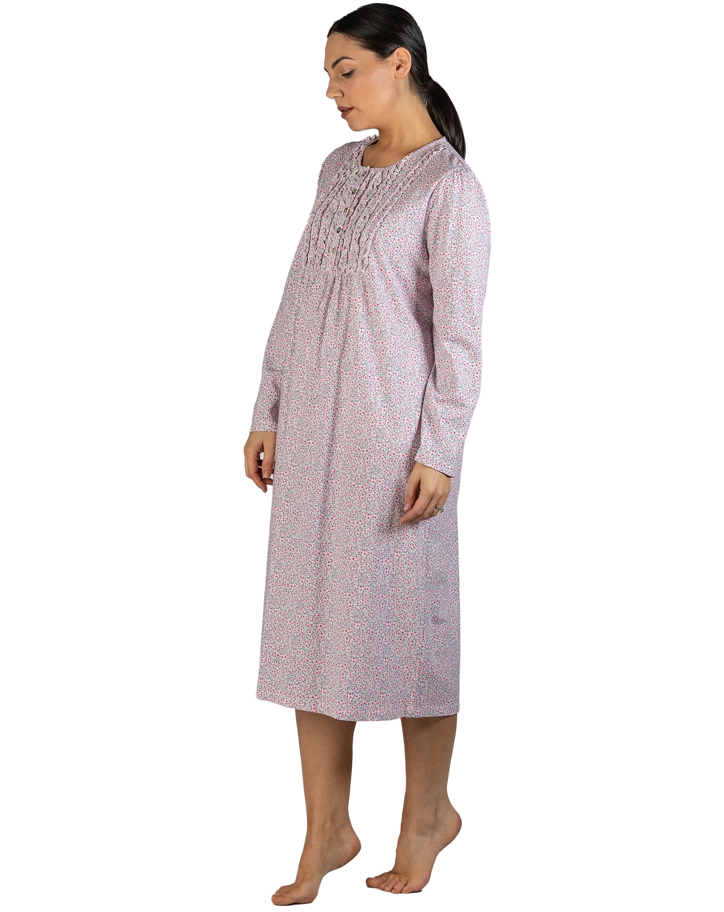 BLOSSOM RUFFLE NIGHTIE PINK - SK242B