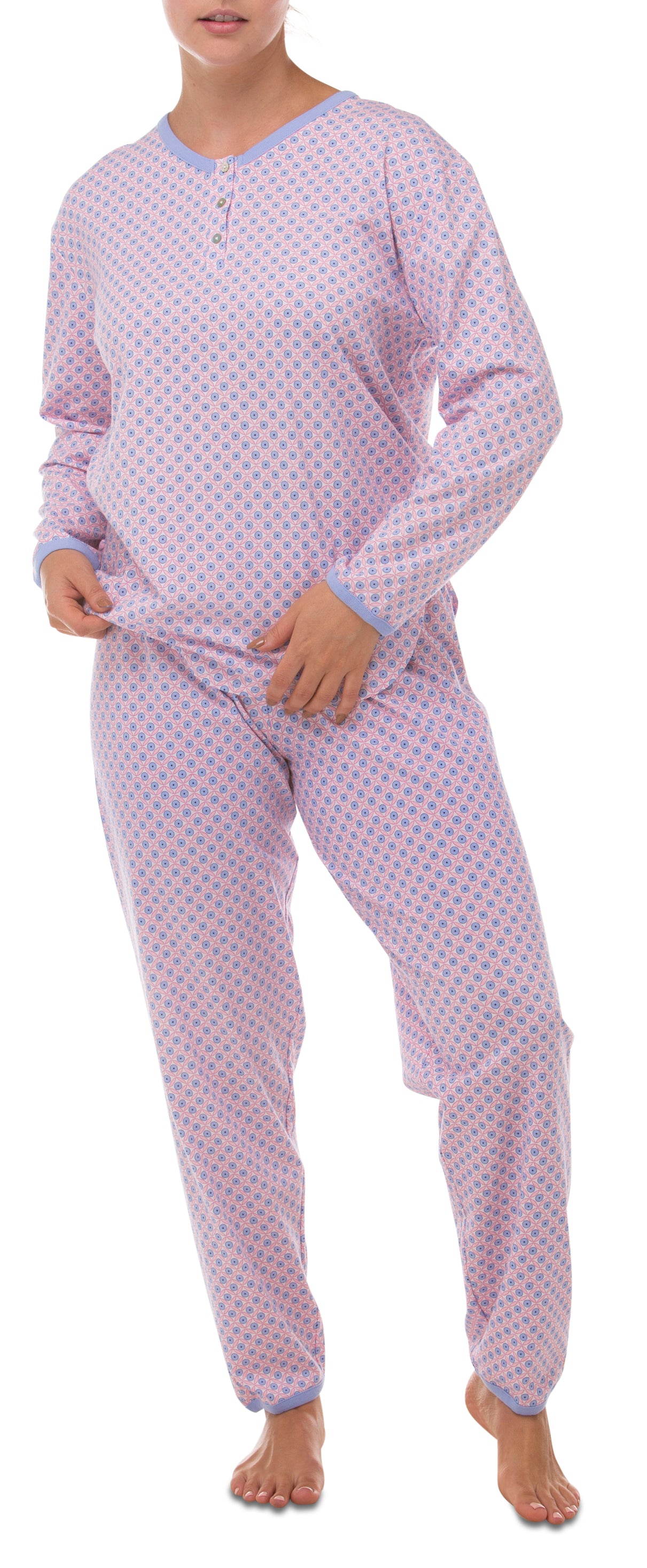 SAFFRON GEO PJ SET CHERRY - SK392