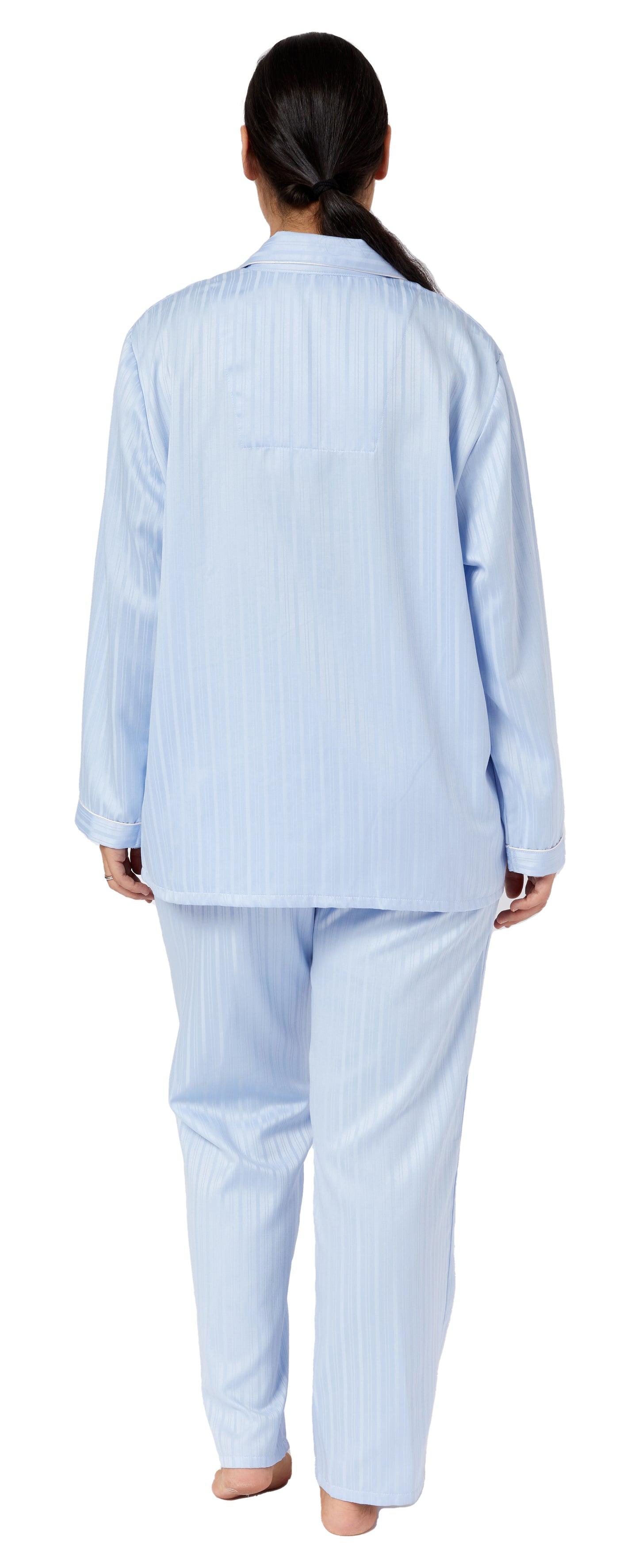 SATEEN REVERVE PJ SET BLUE - SK502BS