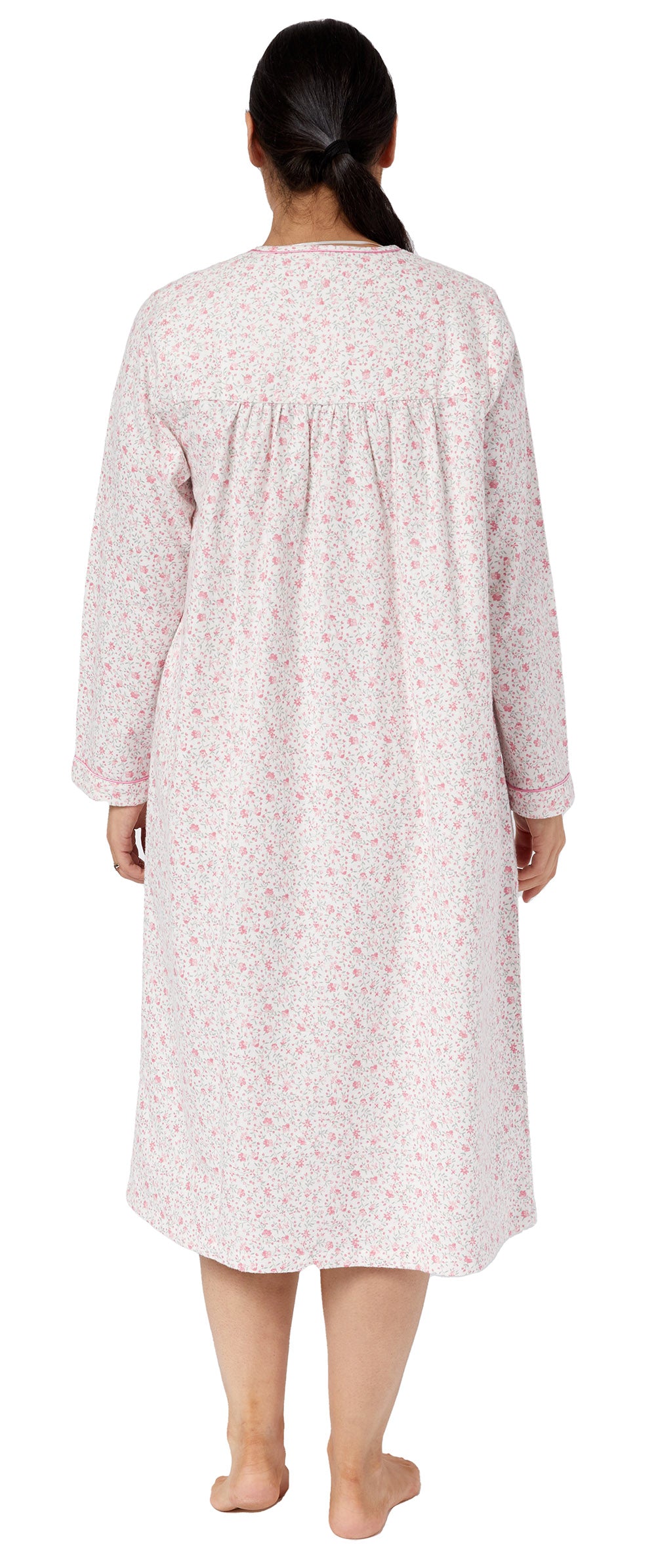 APPLE BLOSSOM PLEATED NIGHTIE PINK - SK611A