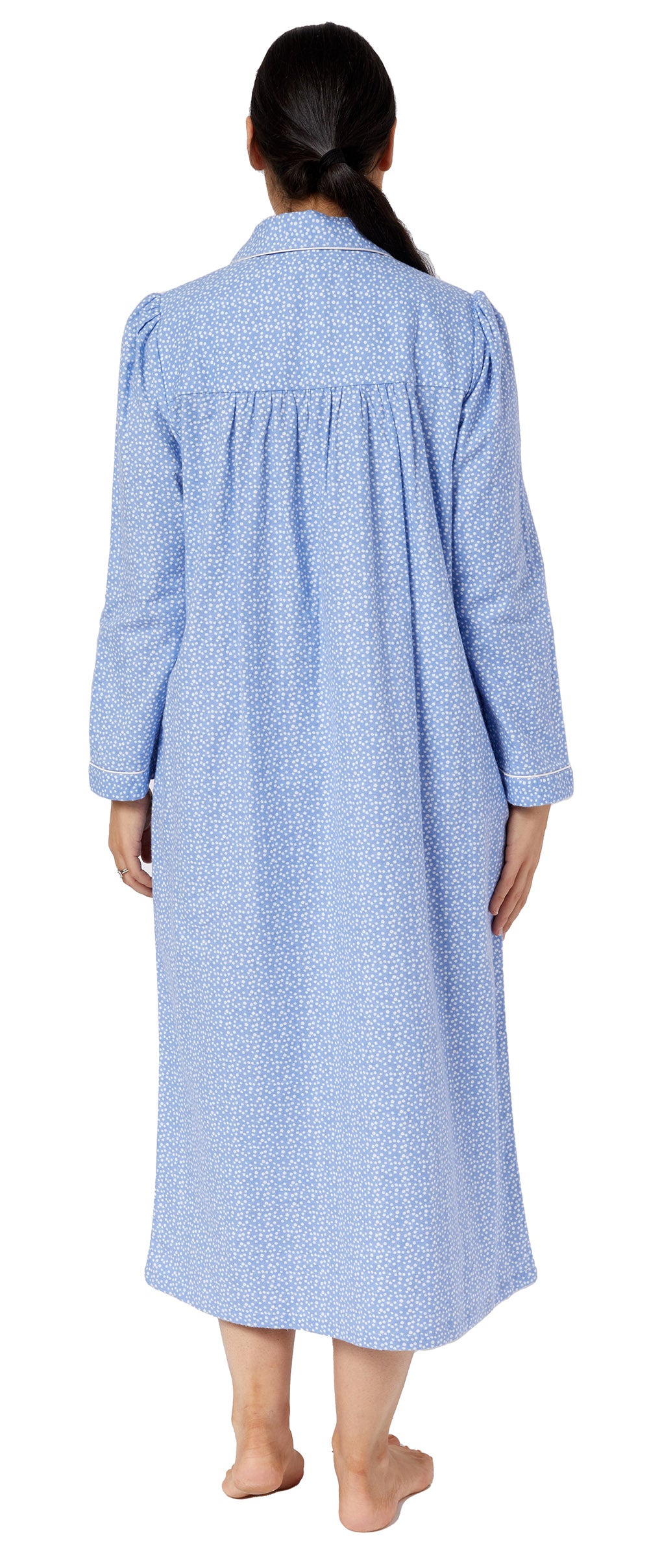 SPOT COLLAR NIGHTIE CHAMBRAY - SK612S