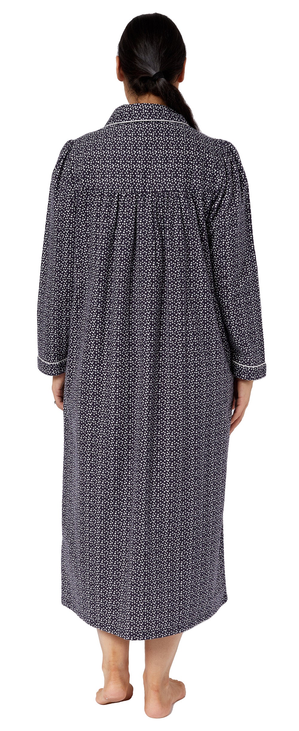 SPOT COLLAR NIGHTIE SLATE - SK612S