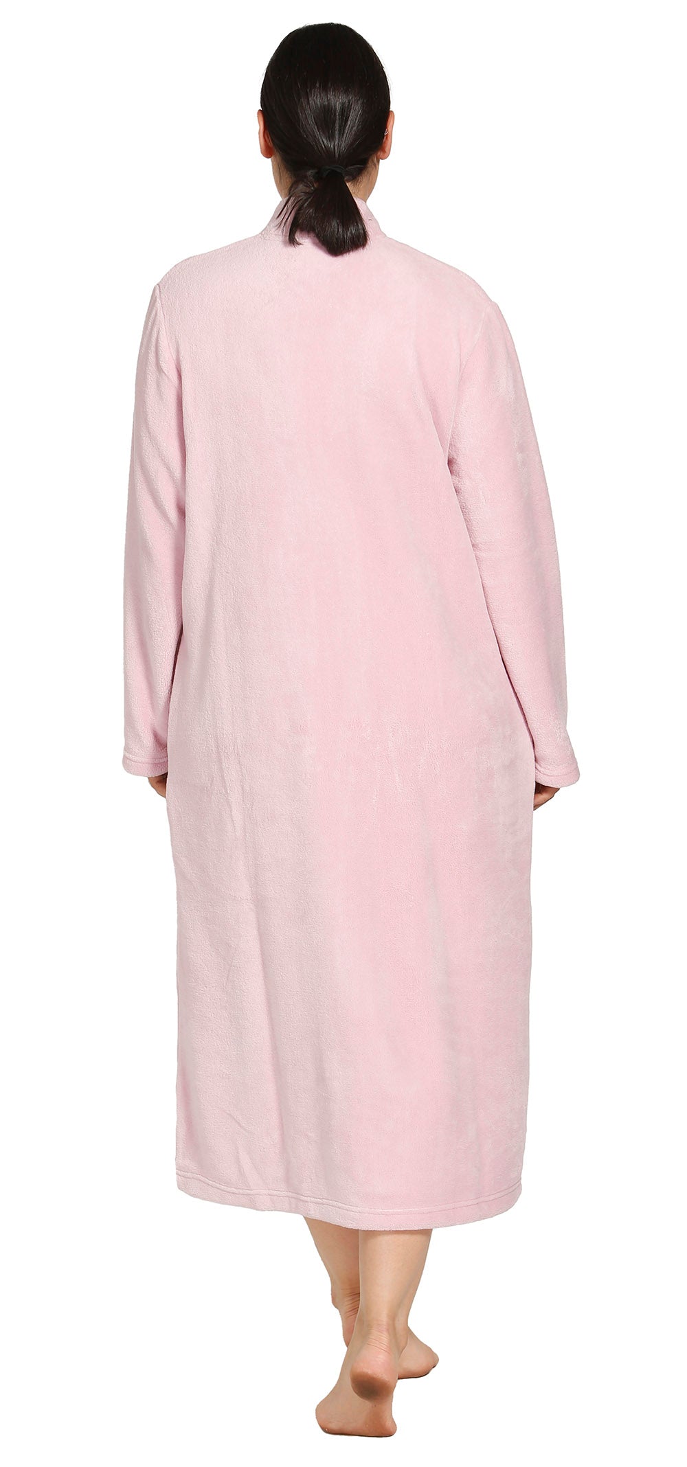 ZIP EMBROIDERED GOWN PINK - SK918