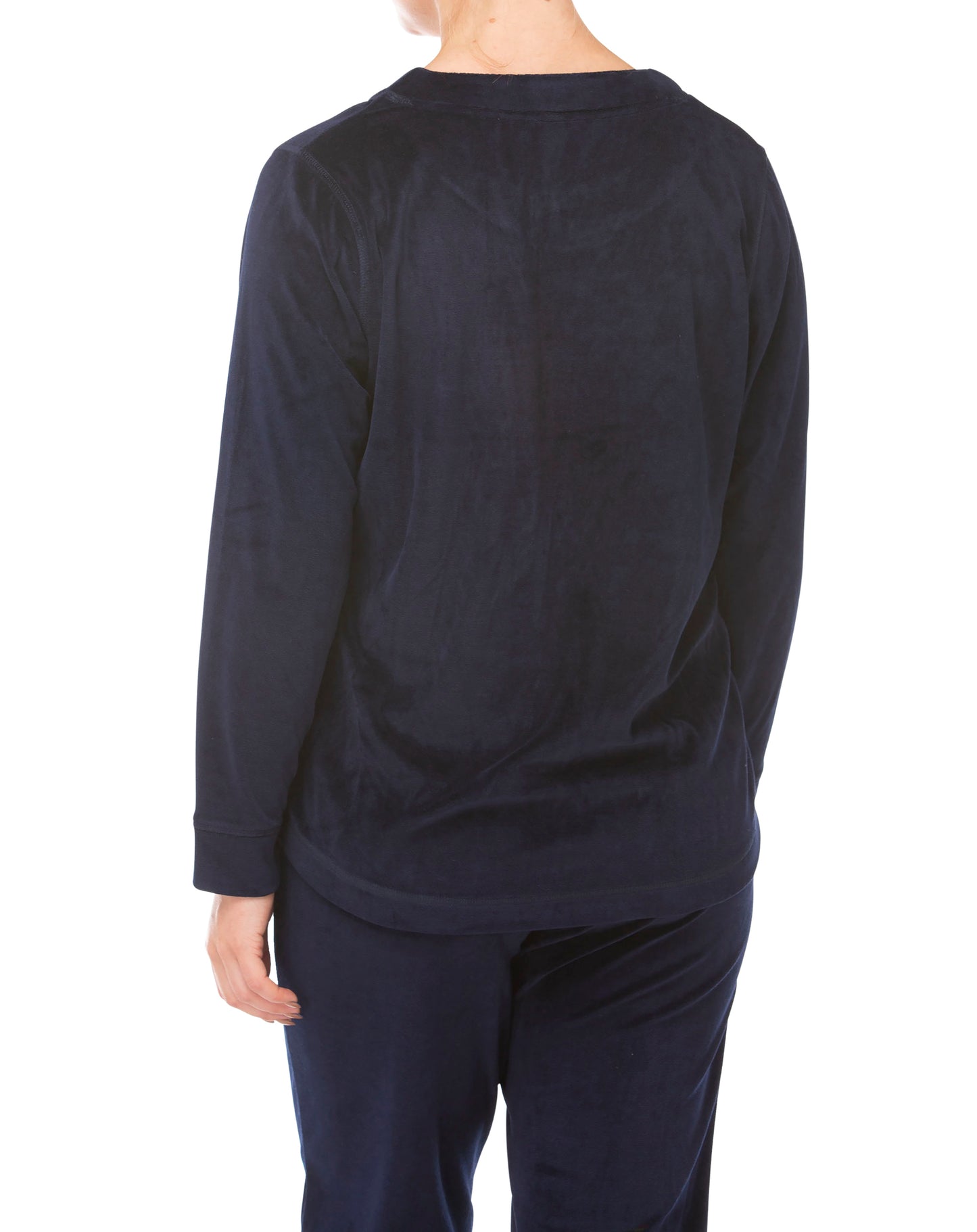 VELOUR TOP NAVY - Y103